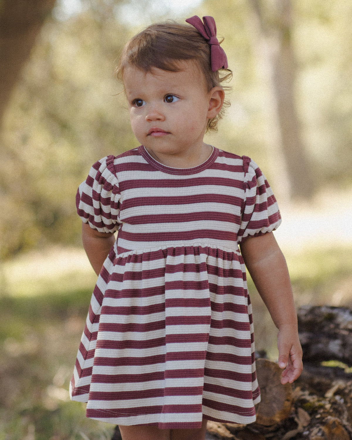 Bow W. Clip, Set Of 3 Black Cherry, Butterscotch, Laurel - Rylee + Cru | Kids Clothes | Trendy Baby Clothes | Modern Infant Outfits |