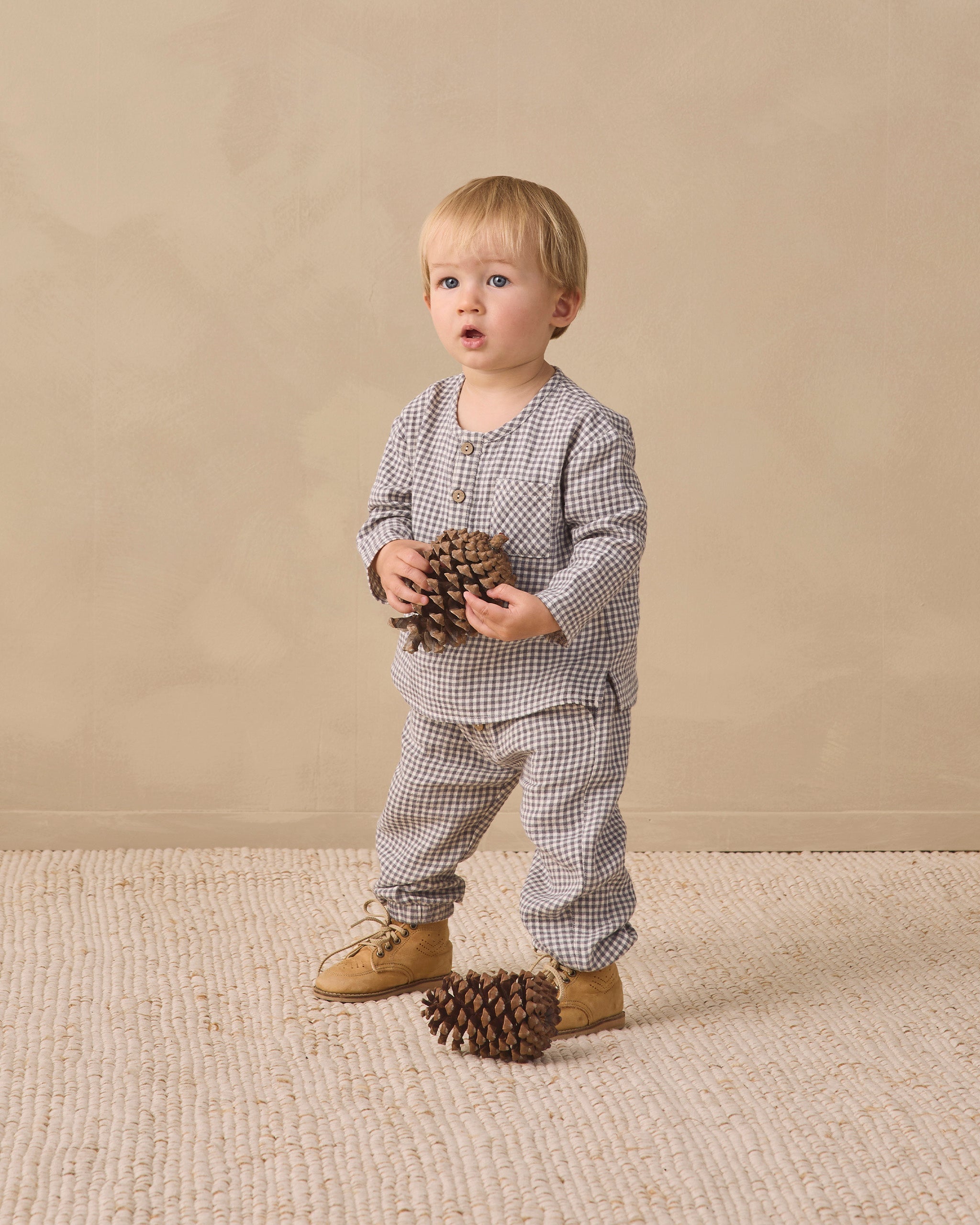 Giovani Pant Midnight Gingham - Rylee + Cru | Kids Clothes | Trendy Baby Clothes | Modern Infant Outfits |