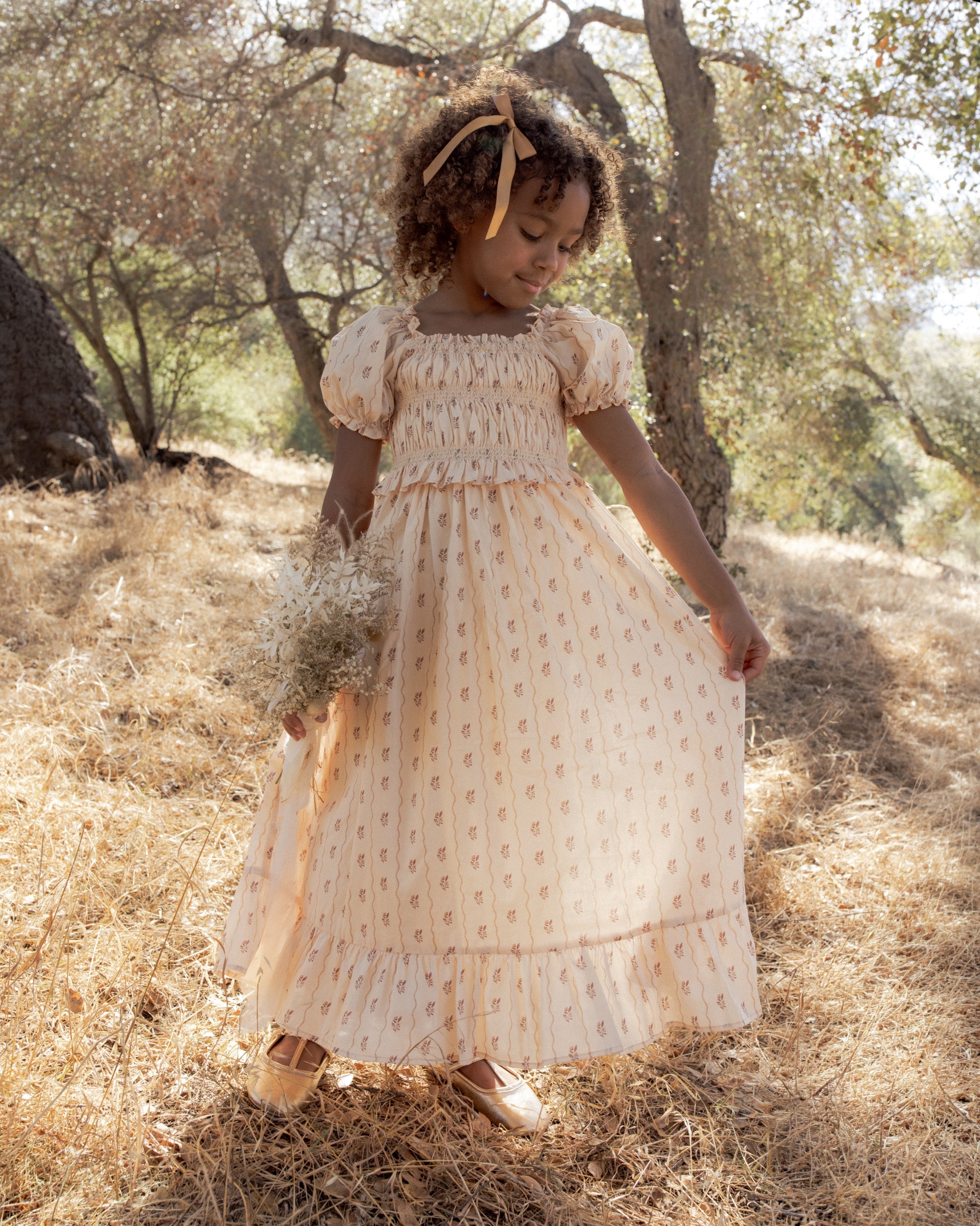 Spice Ribbon Bows Spice, Ivory, Gold - Rylee + Cru | Kids Clothes | Trendy Baby Clothes | Modern Infant Outfits |