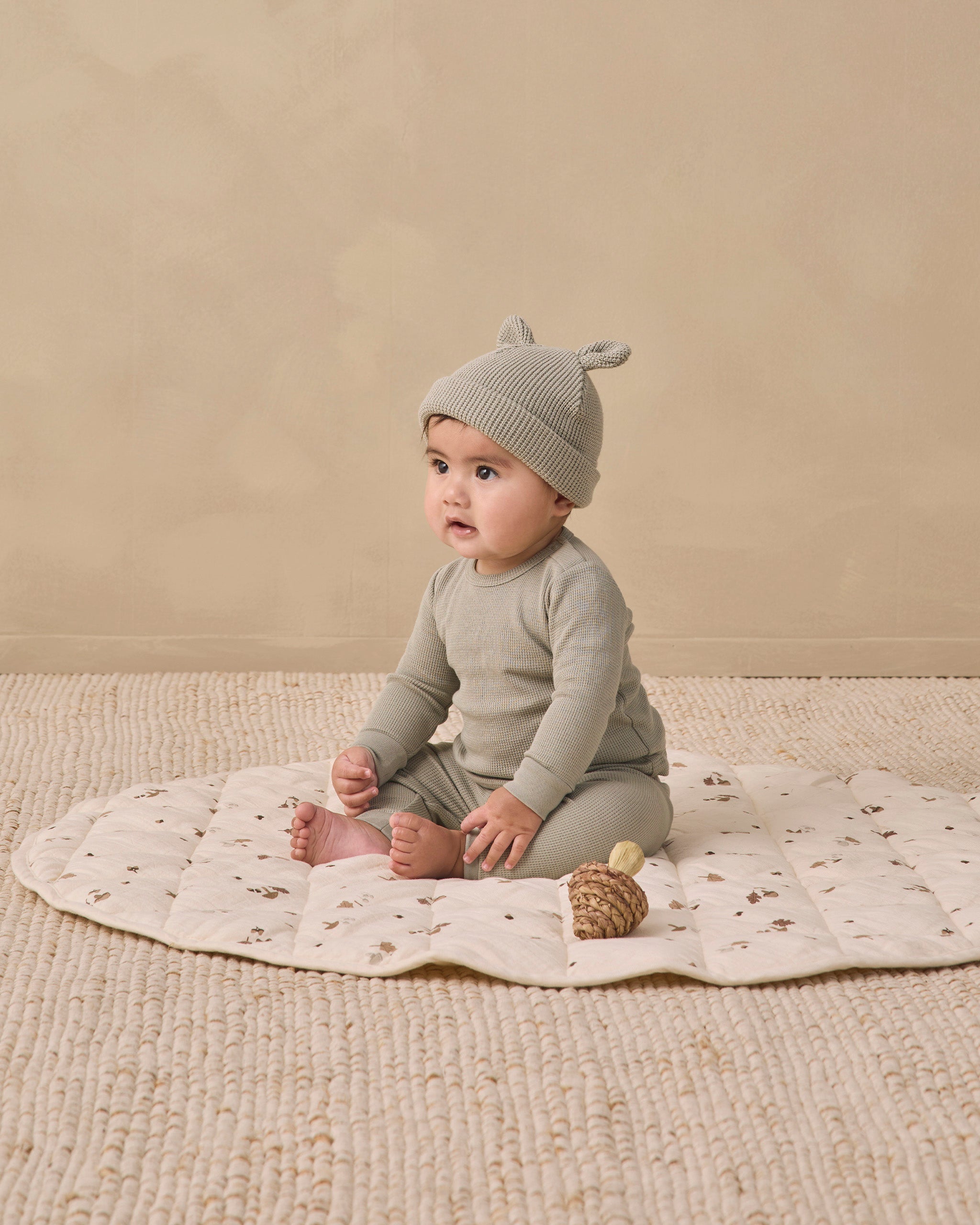 Baby Bear Beanie Laurel - Rylee + Cru | Kids Clothes | Trendy Baby Clothes | Modern Infant Outfits |