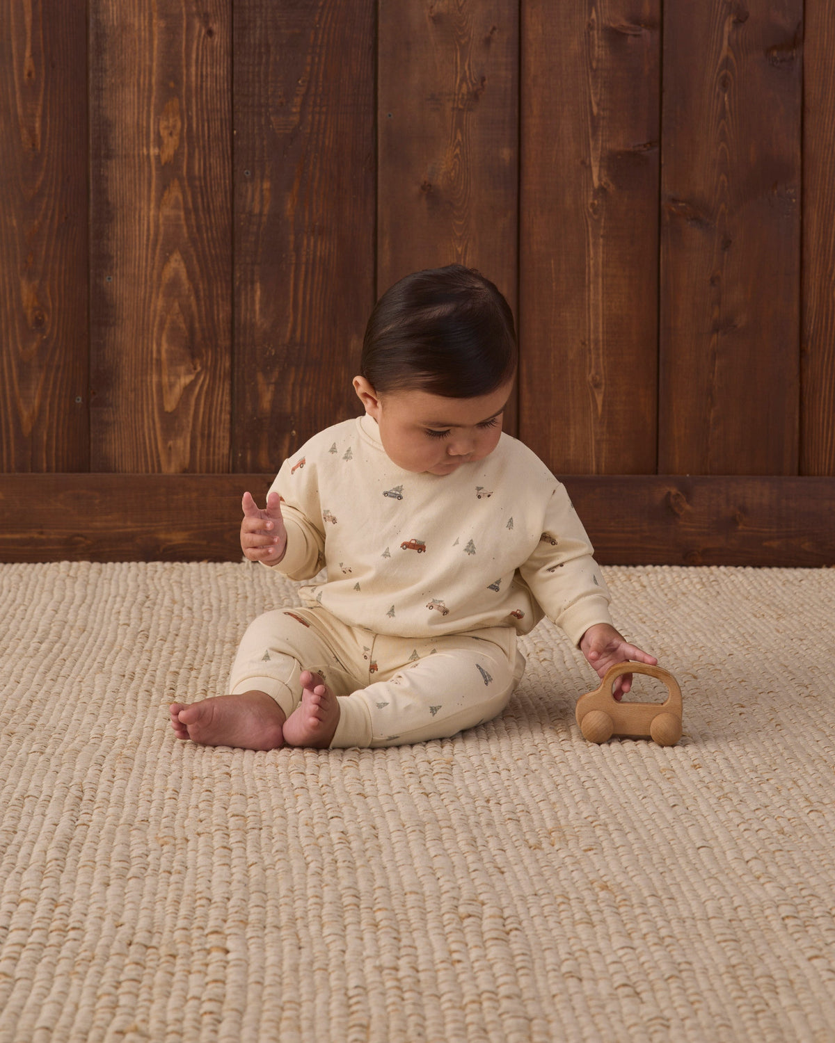 Relaxed Fleece Sweatpant Holiday Drive - Rylee + Cru | Kids Clothes | Trendy Baby Clothes | Modern Infant Outfits |