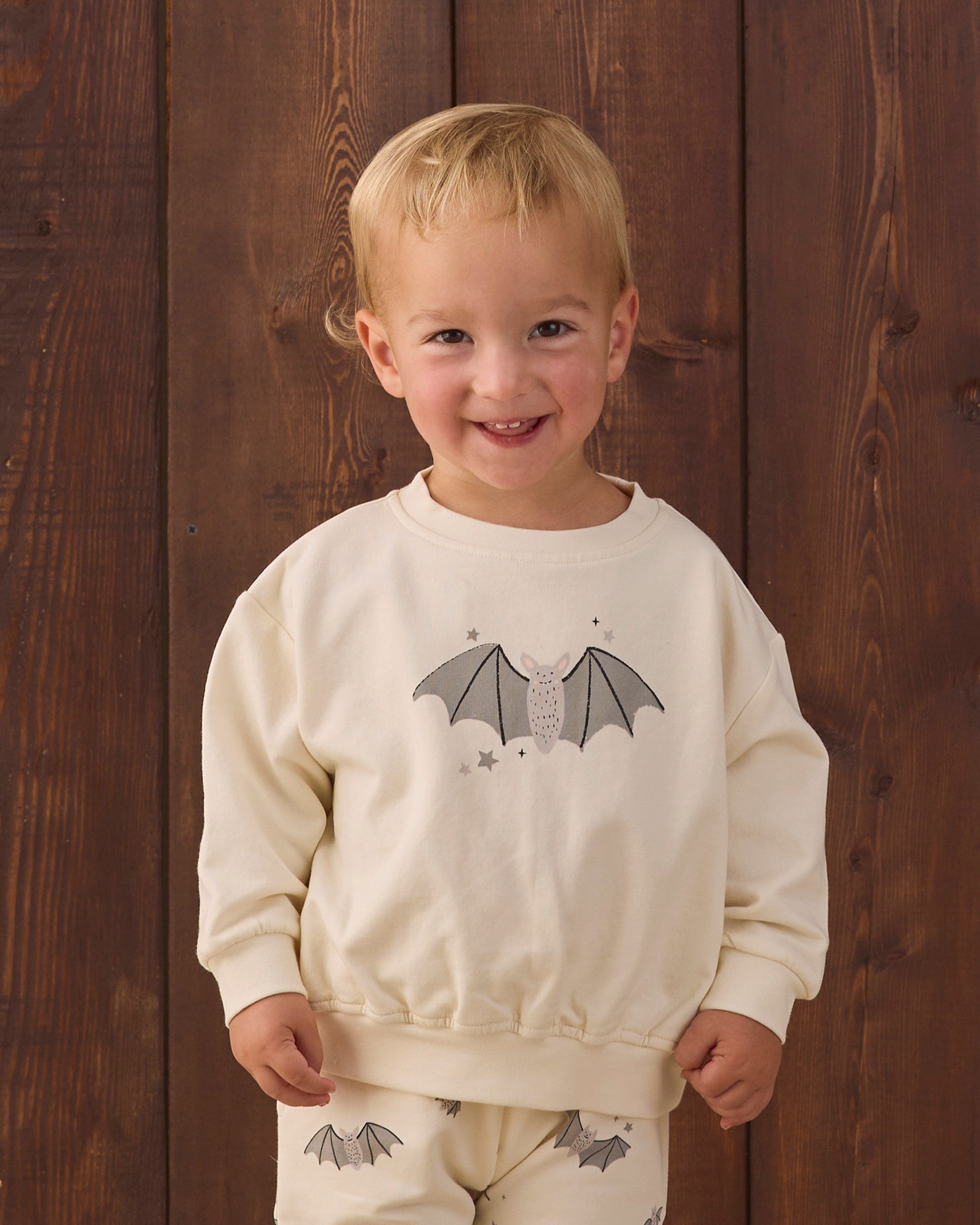 Relaxed Fleece Sweatpant Baby Bats - Rylee + Cru | Kids Clothes | Trendy Baby Clothes | Modern Infant Outfits |