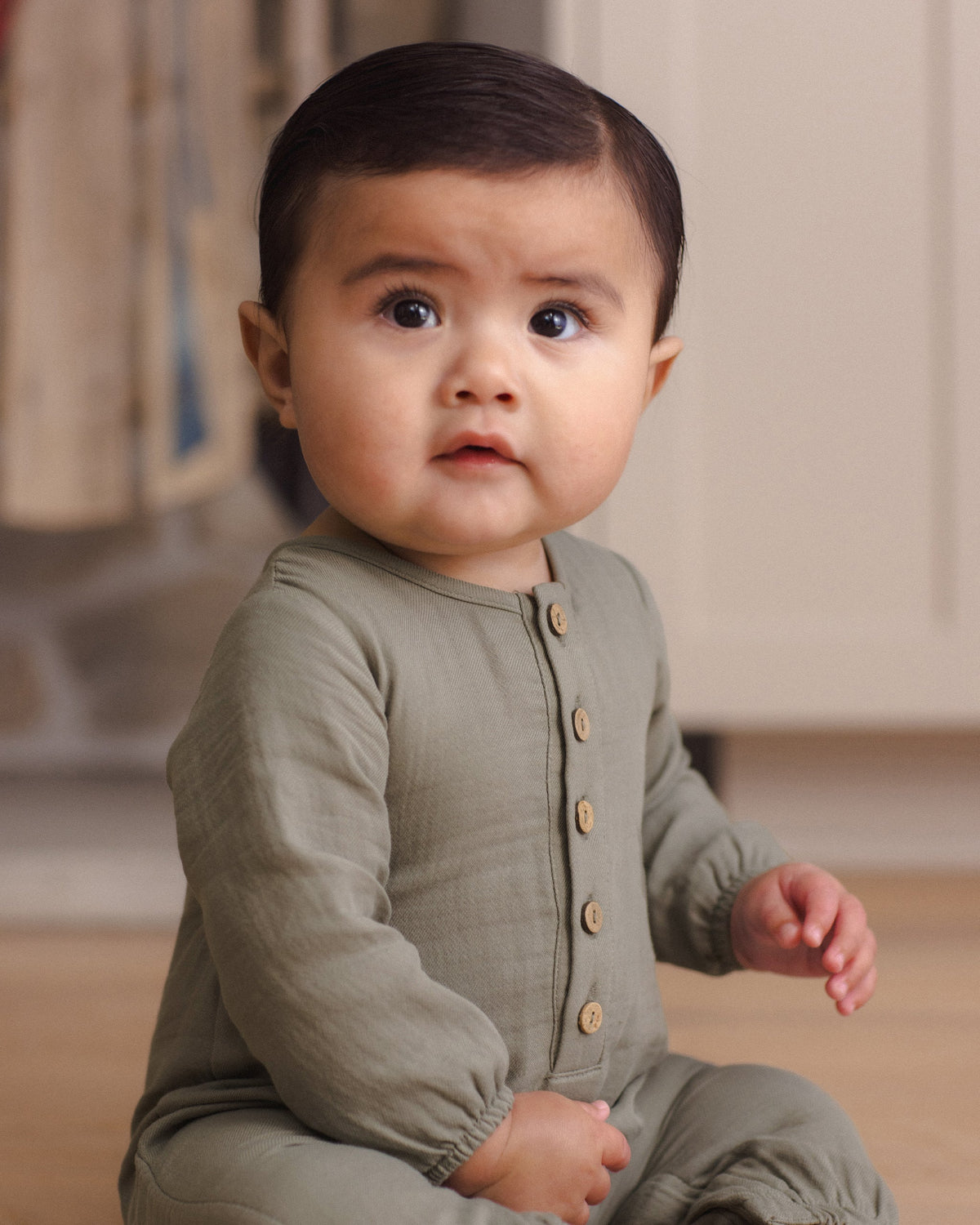 Woven Jumpsuit Spruce - Rylee + Cru | Kids Clothes | Trendy Baby Clothes | Modern Infant Outfits |