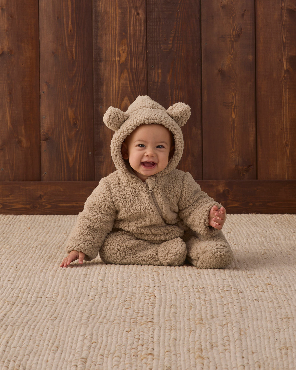 Bear Jumpsuit Latte - Rylee + Cru | Kids Clothes | Trendy Baby Clothes | Modern Infant Outfits |