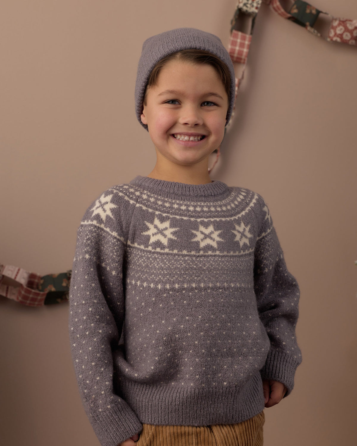 Fair Isle Sweater Slate - Rylee + Cru | Kids Clothes | Trendy Baby Clothes | Modern Infant Outfits |