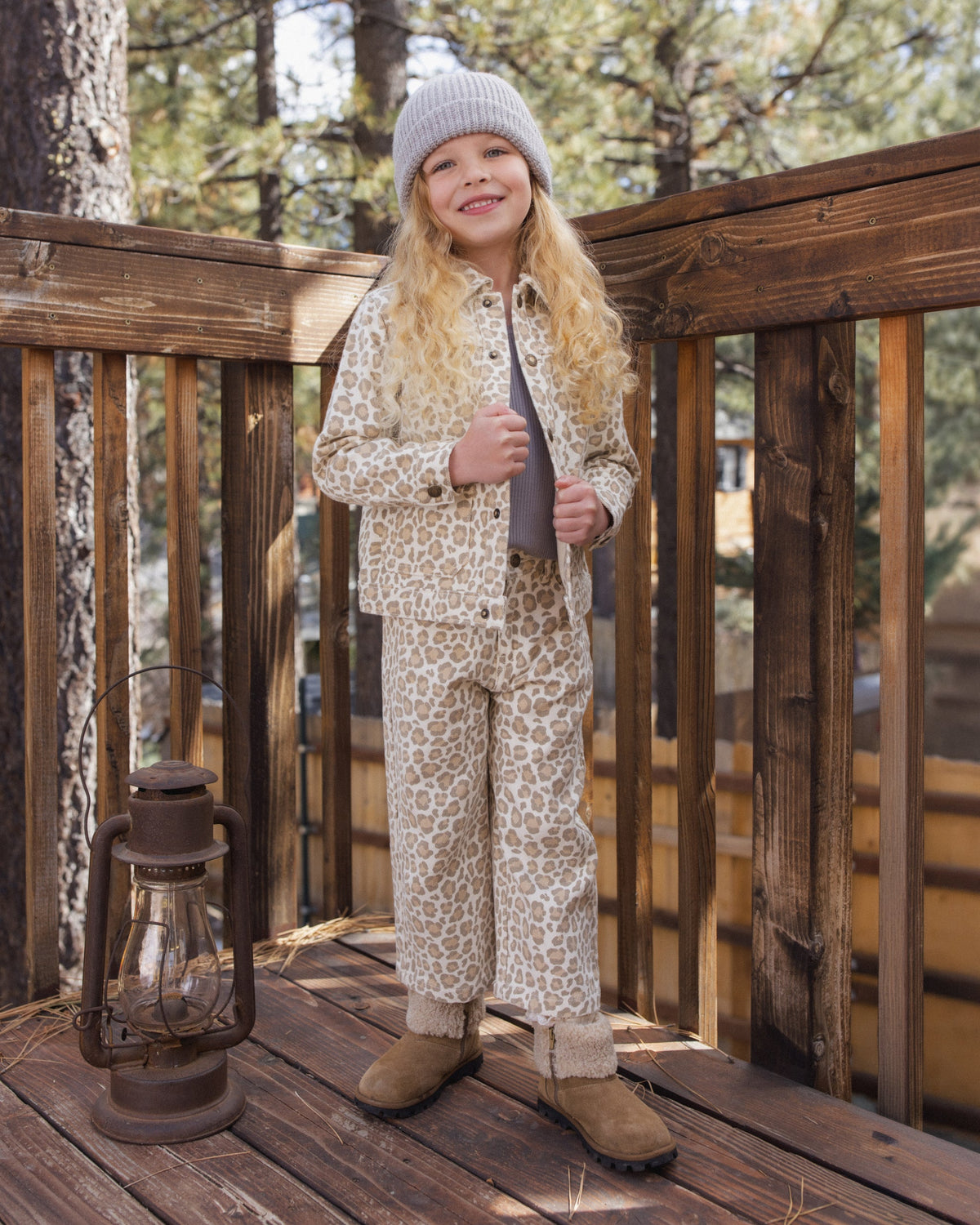 Straight Leg Pant Leopard - Rylee + Cru | Kids Clothes | Trendy Baby Clothes | Modern Infant Outfits |