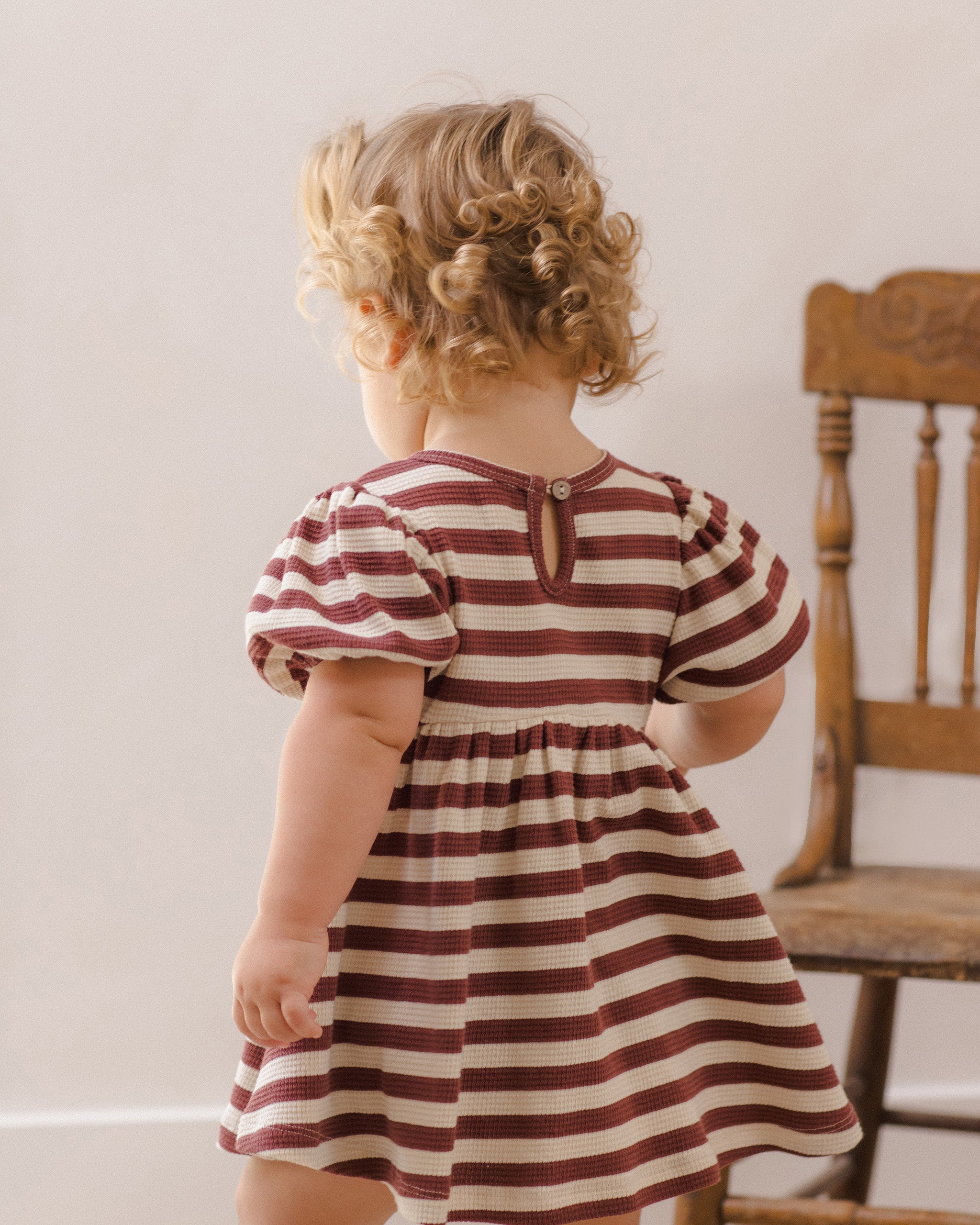 Darla Dress Black Cherry Stripe - Rylee + Cru | Kids Clothes | Trendy Baby Clothes | Modern Infant Outfits |