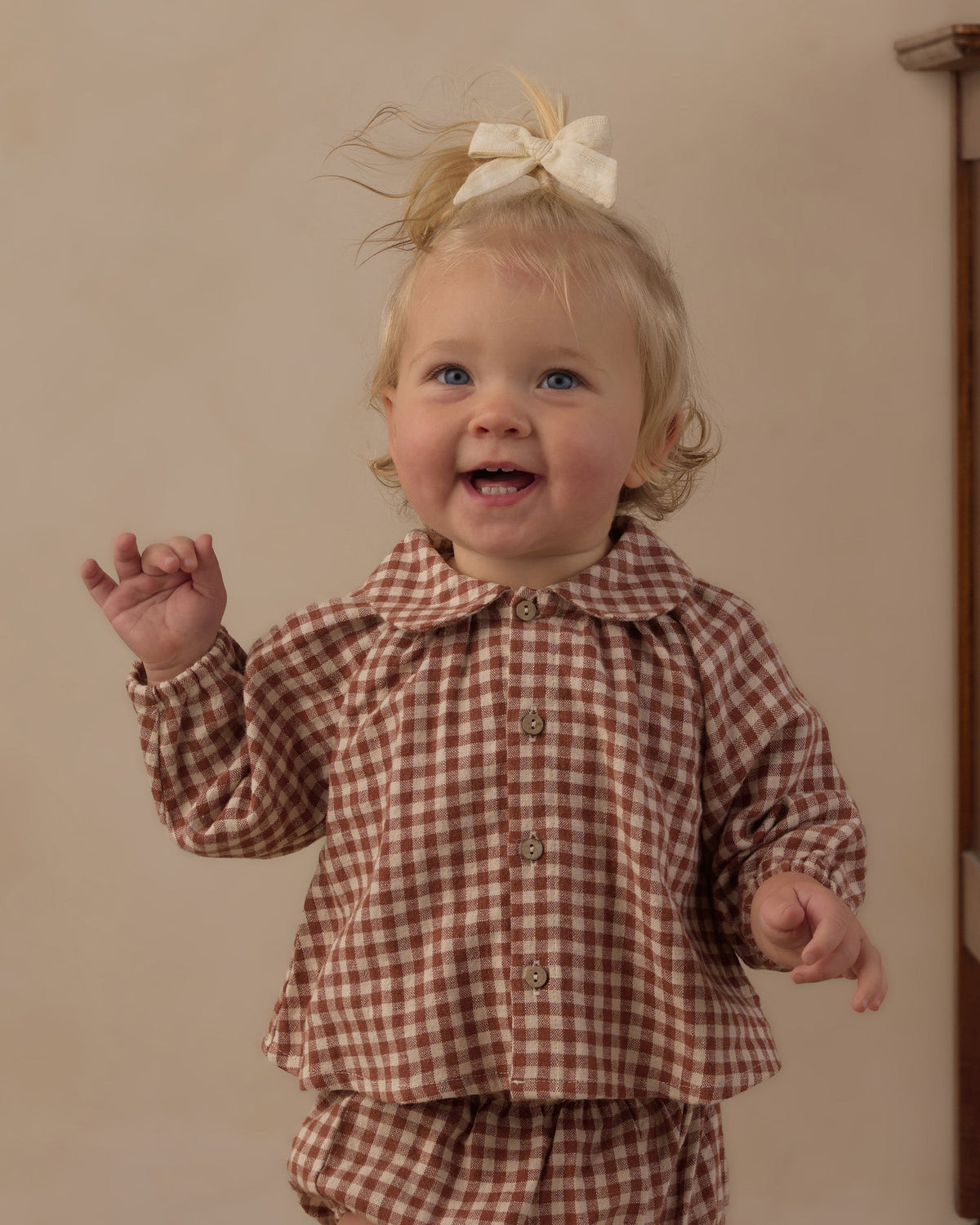 Nellie Set Brick Check - Rylee + Cru | Kids Clothes | Trendy Baby Clothes | Modern Infant Outfits |