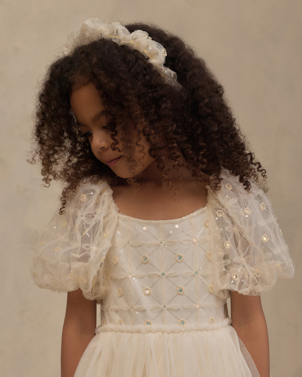 Gathered Headband Ivory