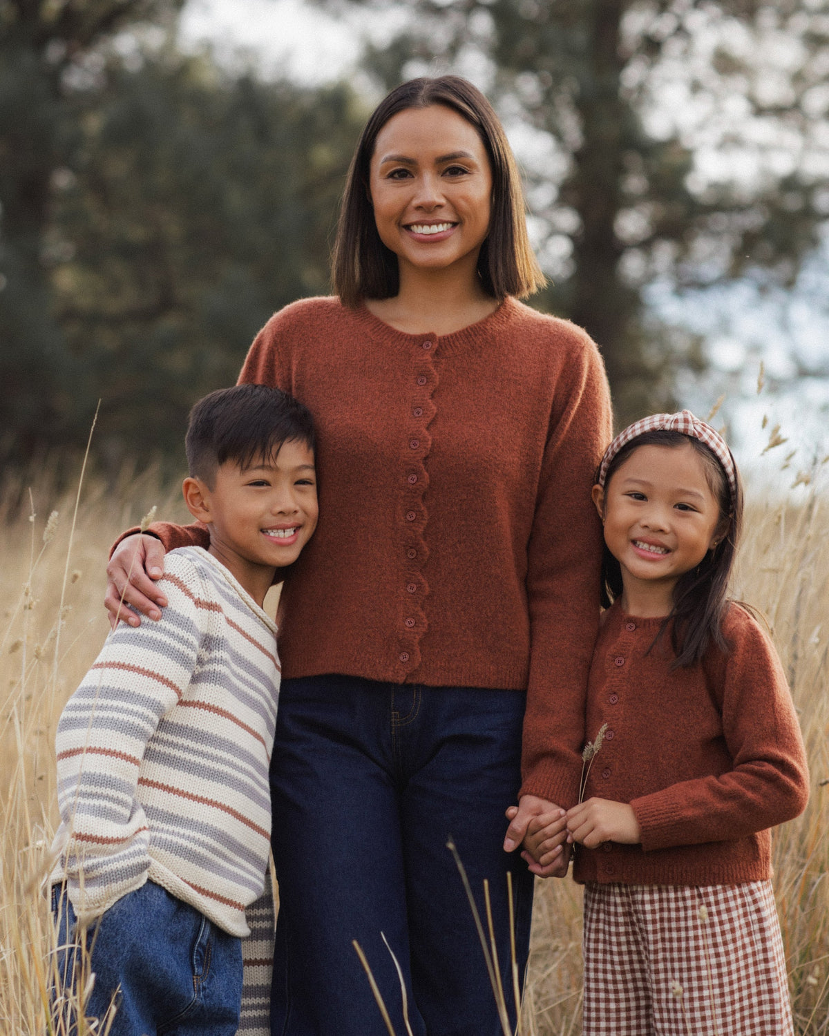 Women's Scallop Cardigan Brick - Rylee + Cru | Kids Clothes | Trendy Baby Clothes | Modern Infant Outfits |