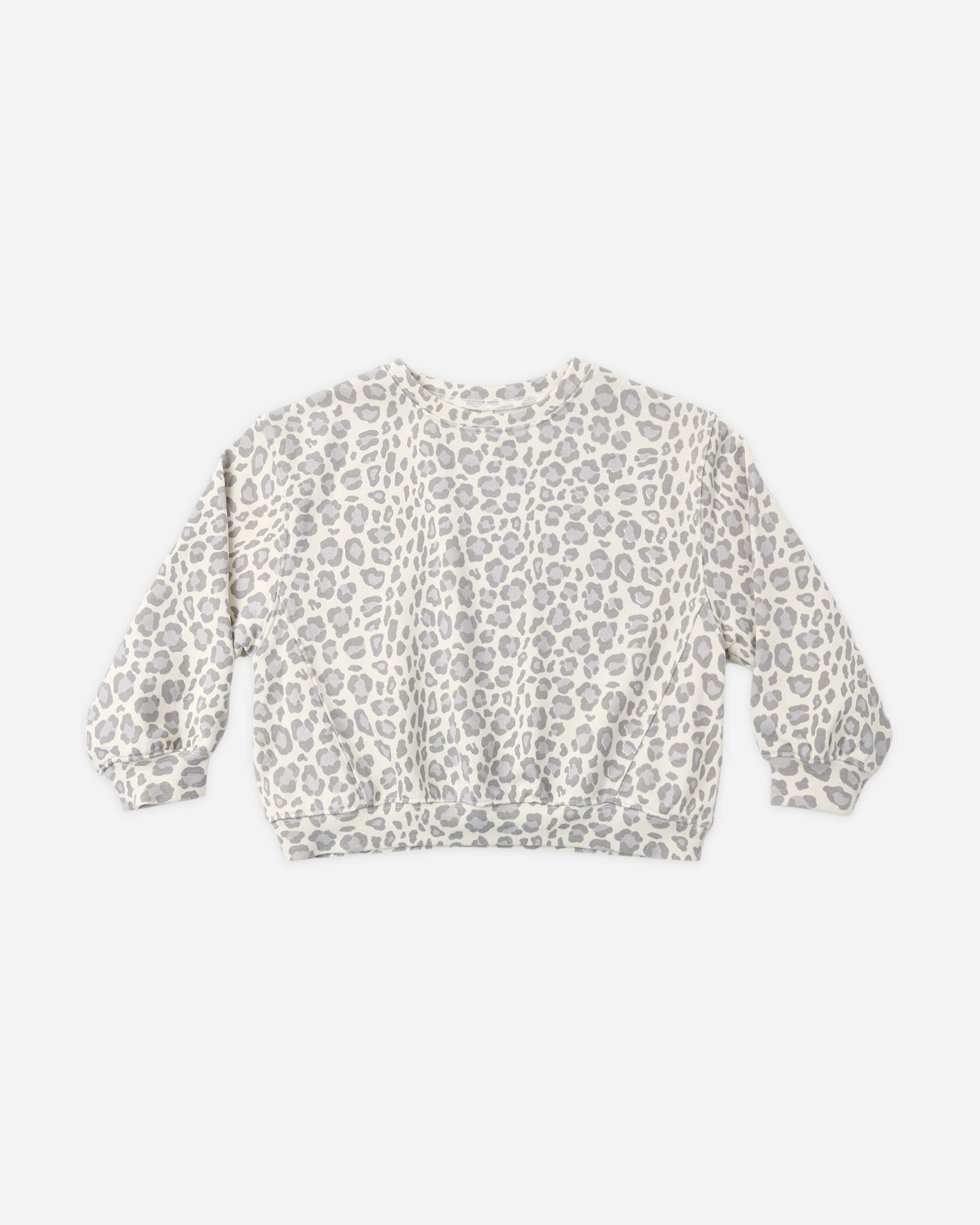 Oversized Sweatshirt Blue Leopard - Rylee + Cru | Kids Clothes | Trendy Baby Clothes | Modern Infant Outfits |