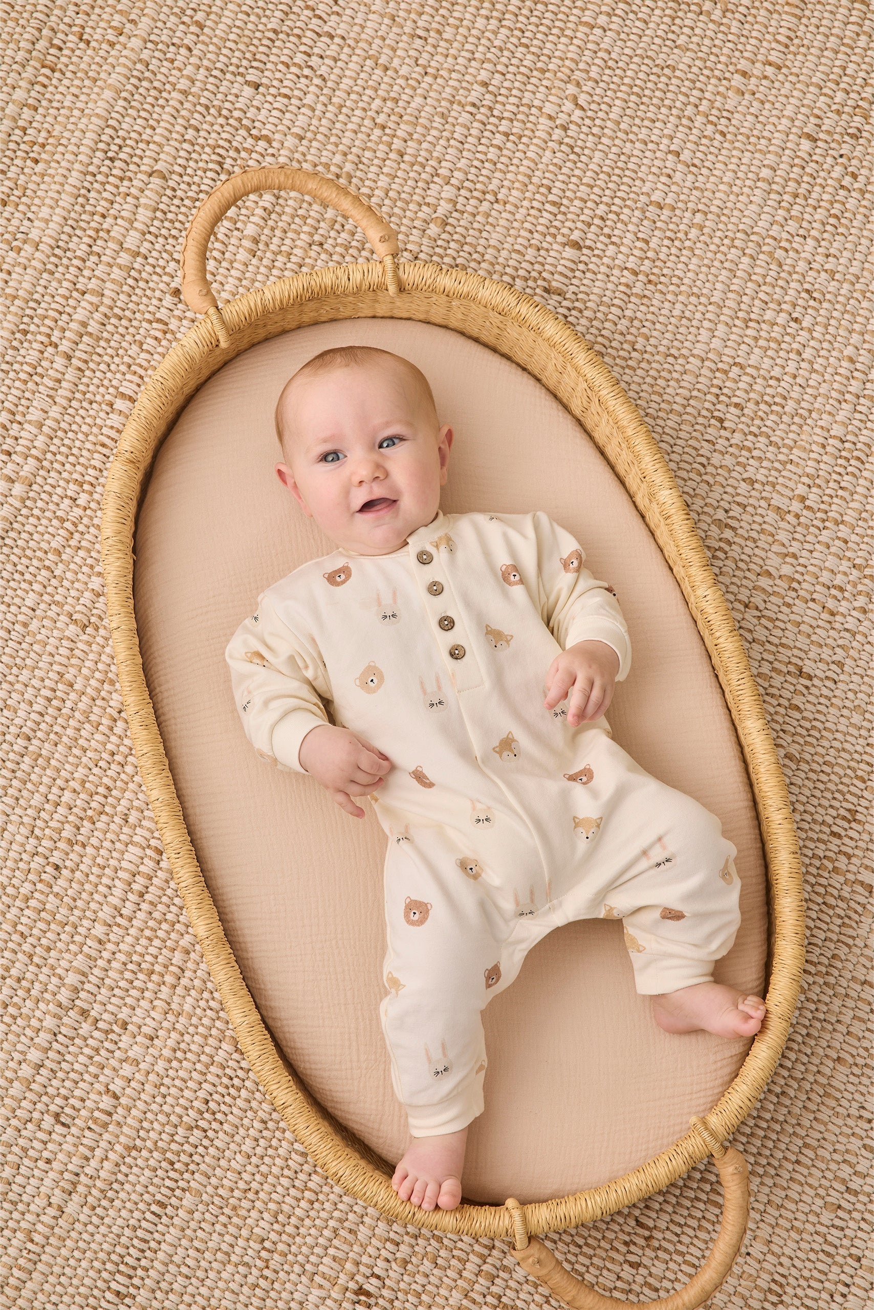 Relaxed Fleece Jumpsuit Critters - Rylee + Cru | Kids Clothes | Trendy Baby Clothes | Modern Infant Outfits |