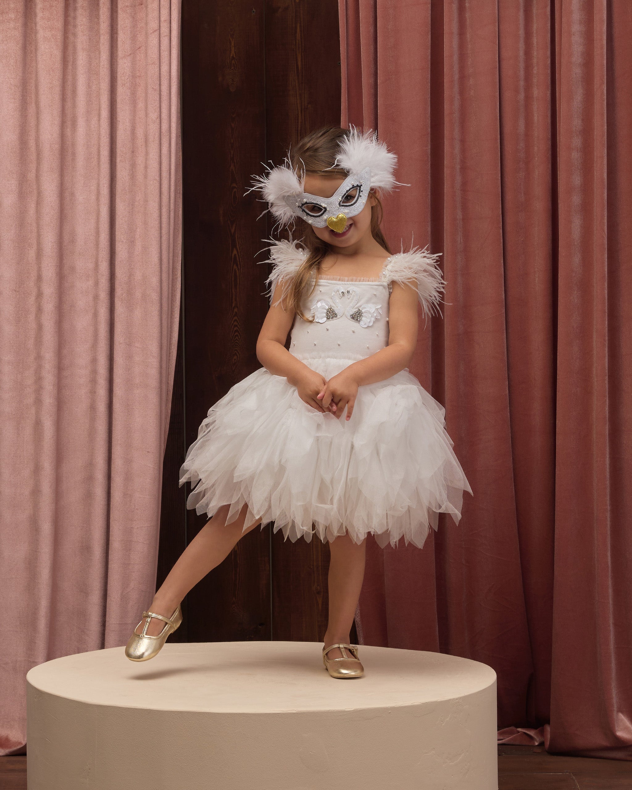 Swan Mask Ivory - Rylee + Cru | Kids Clothes | Trendy Baby Clothes | Modern Infant Outfits |