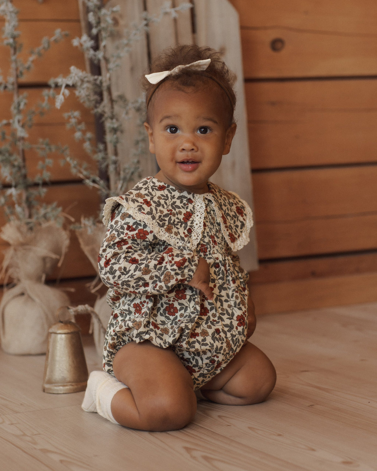 Fern Romper Holiday Floral - Rylee + Cru | Kids Clothes | Trendy Baby Clothes | Modern Infant Outfits |