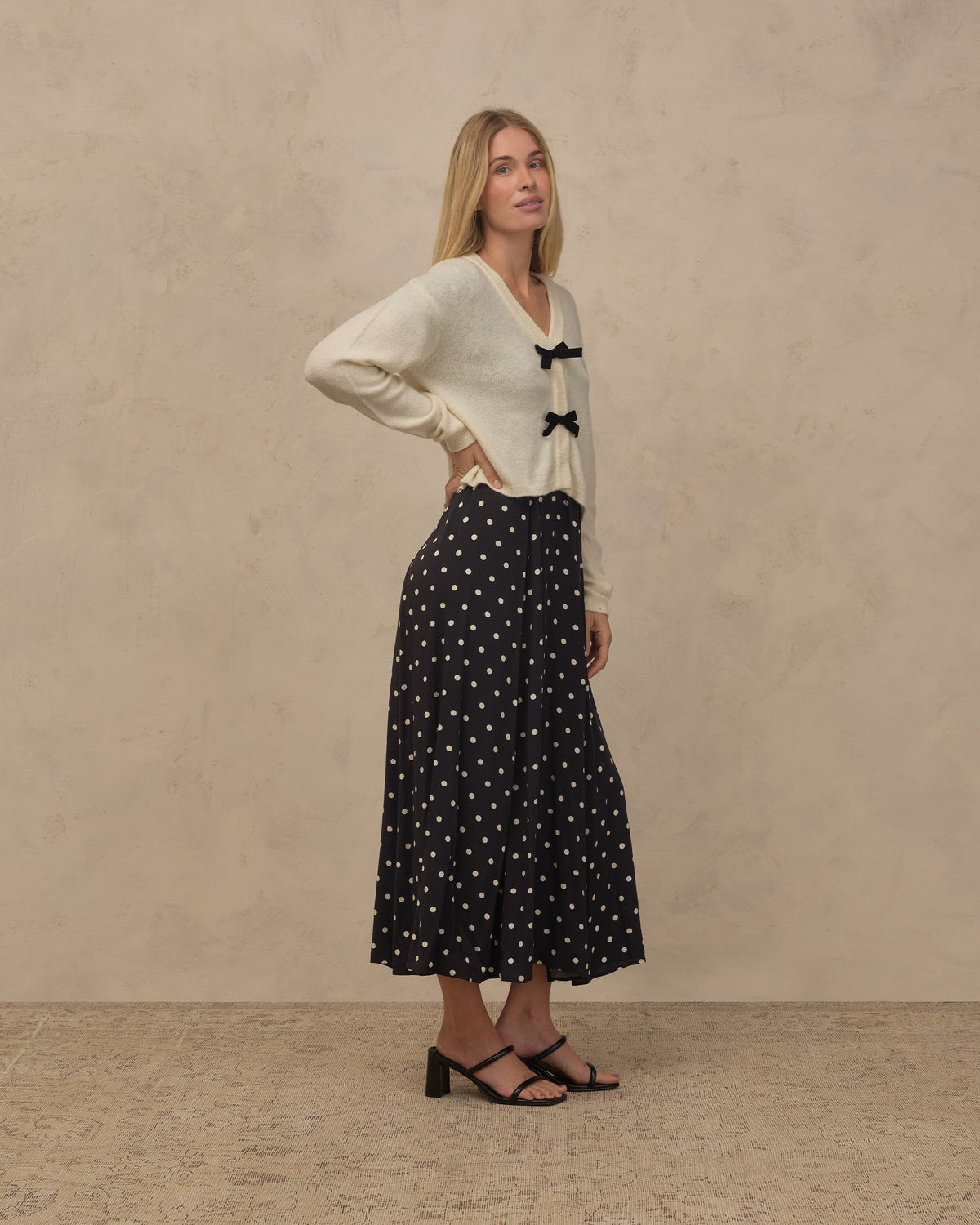 Women's Bow Cardigan Ivory