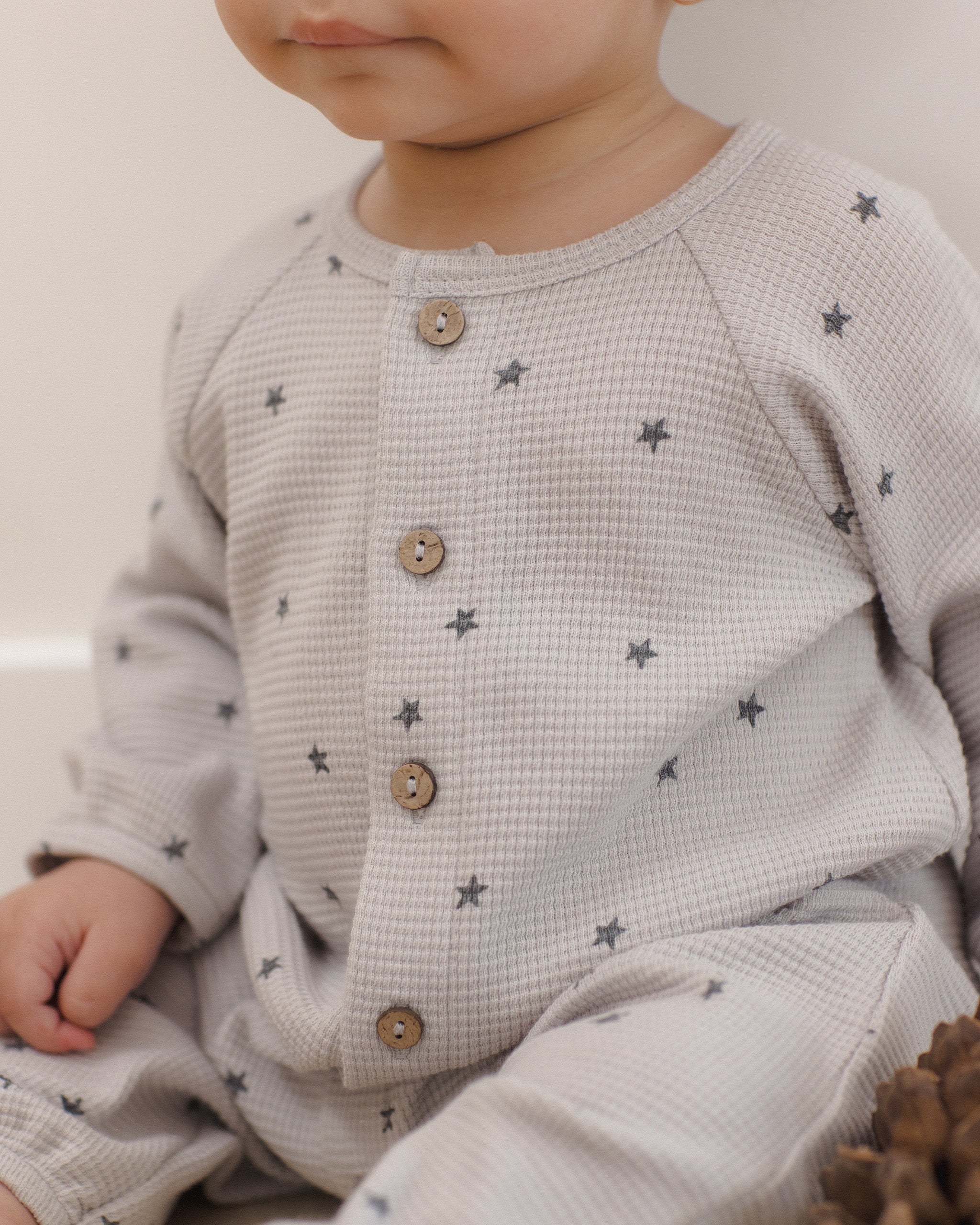 Waffle Long Sleeve Jumpsuit Stars - Rylee + Cru | Kids Clothes | Trendy Baby Clothes | Modern Infant Outfits |