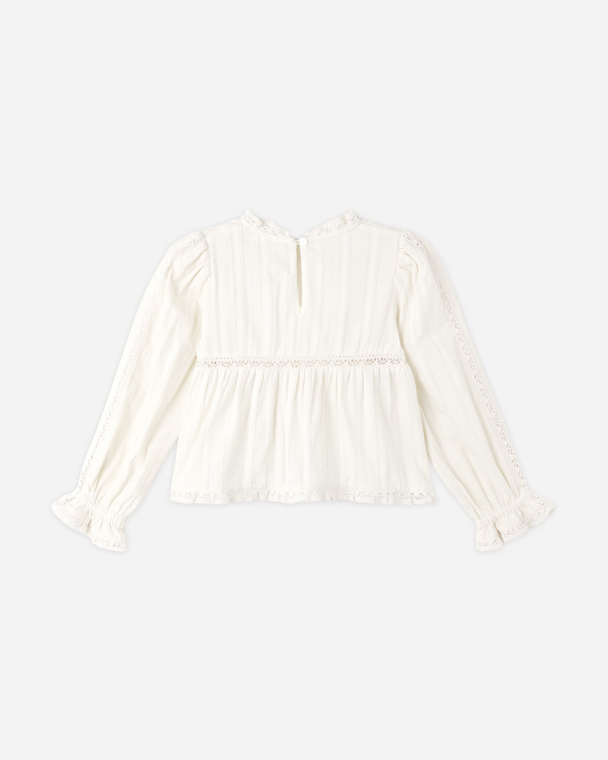 Cecile Blouse Natural - Rylee + Cru | Kids Clothes | Trendy Baby Clothes | Modern Infant Outfits |