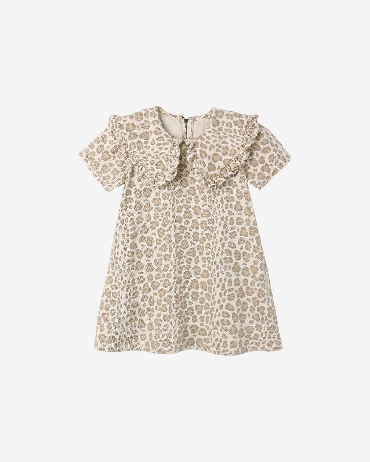 Collared Denim Mini Dress Leopard - Rylee + Cru | Kids Clothes | Trendy Baby Clothes | Modern Infant Outfits |