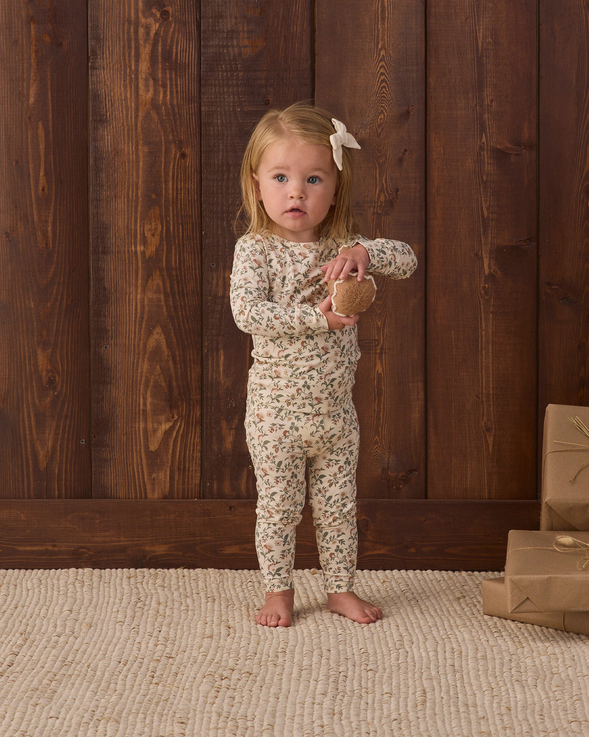 Bamboo Pajama Set Holiday Floral - Rylee + Cru | Kids Clothes | Trendy Baby Clothes | Modern Infant Outfits |