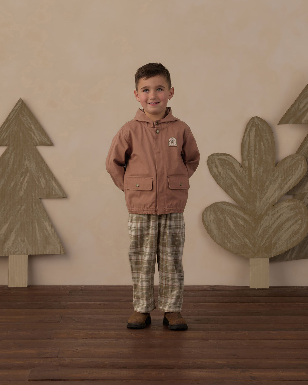 Palmer Pant Olive Dobby Plaid - Rylee + Cru | Kids Clothes | Trendy Baby Clothes | Modern Infant Outfits |