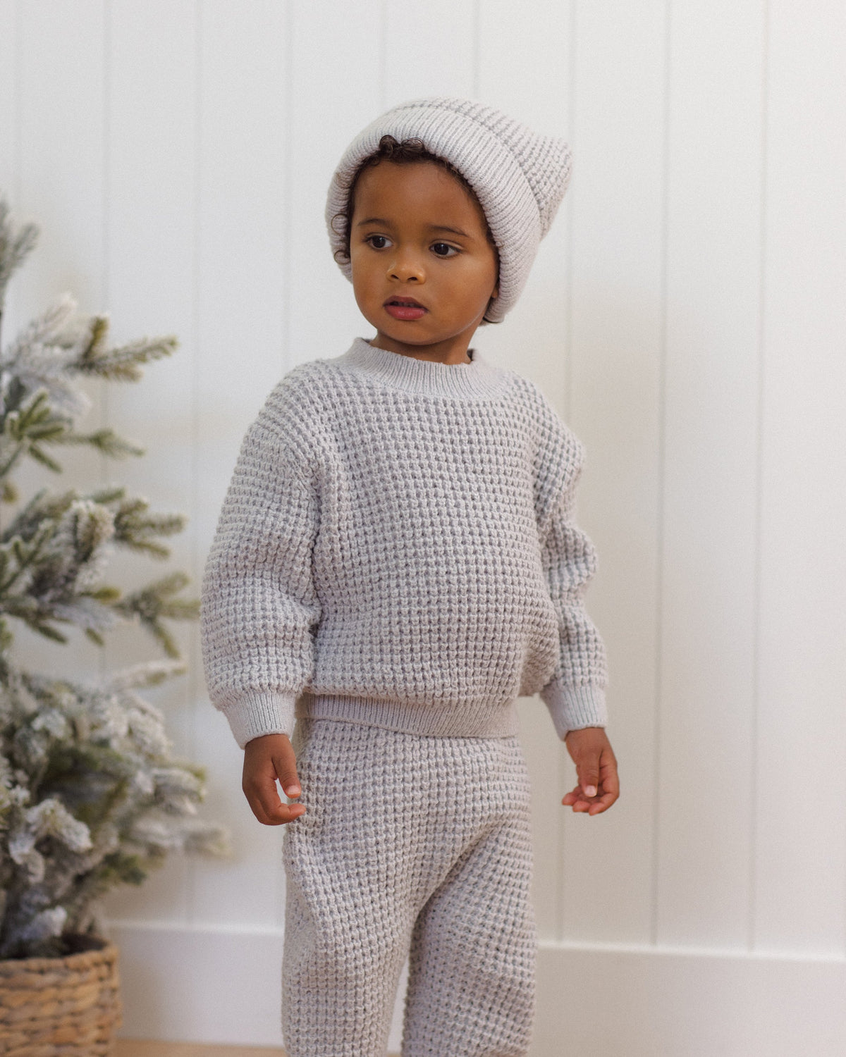 Chunky Knit Pant Fog - Rylee + Cru | Kids Clothes | Trendy Baby Clothes | Modern Infant Outfits |