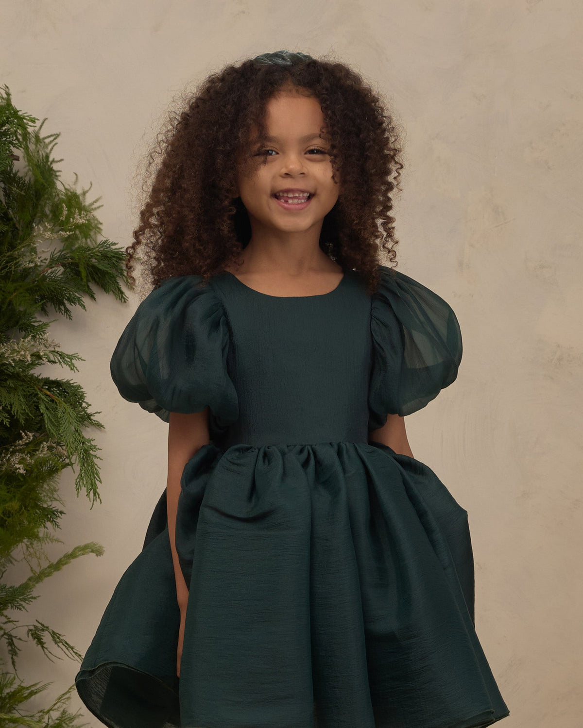 Sofia Dress Green Shimmer