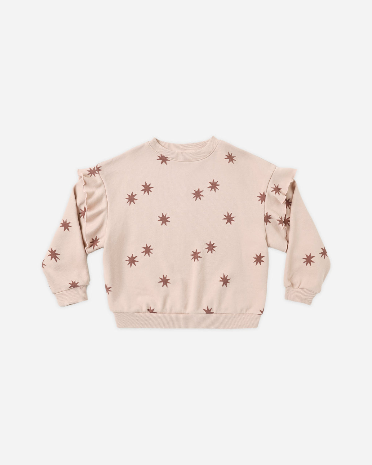 Ruffle Sweatshirt Clay Stars - Rylee + Cru | Kids Clothes | Trendy Baby Clothes | Modern Infant Outfits |