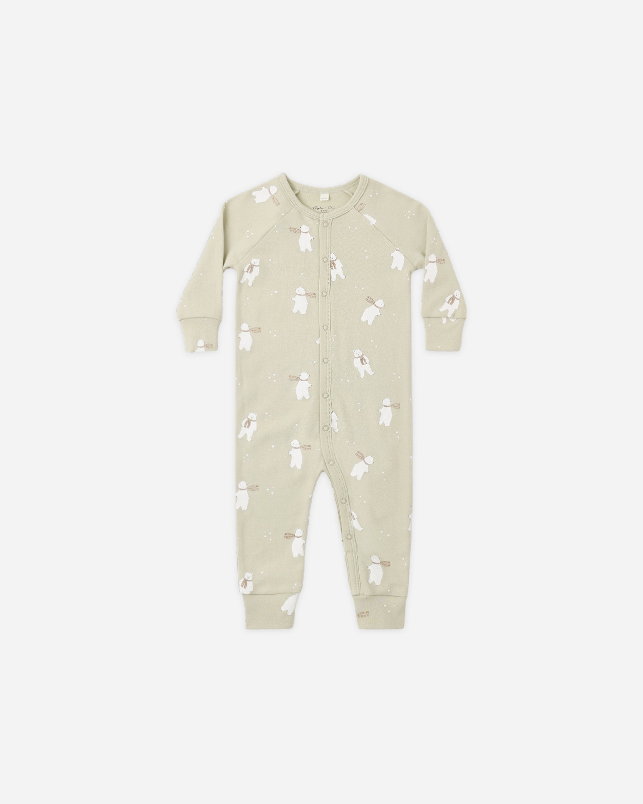 Organic Pajama Long John Polar Bears - Rylee + Cru | Kids Clothes | Trendy Baby Clothes | Modern Infant Outfits |