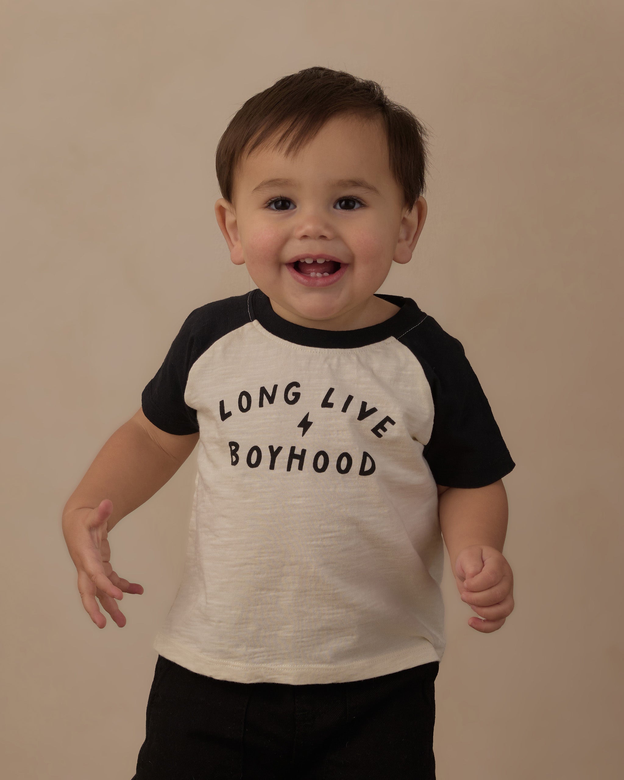 Raglan Short Sleeve Tee Long Live Boyhood - Rylee + Cru | Kids Clothes | Trendy Baby Clothes | Modern Infant Outfits |
