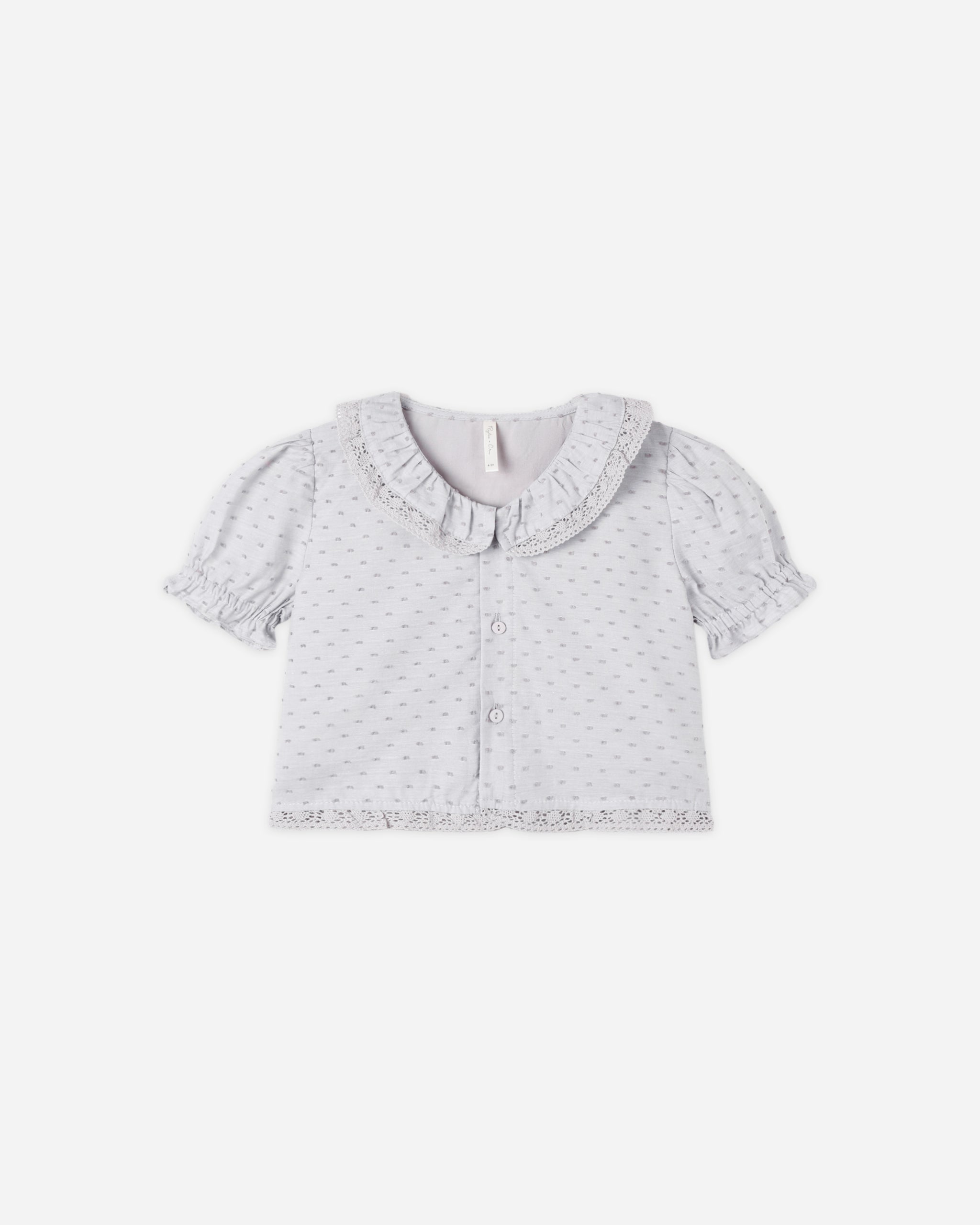 Bella Blouse Dusty Blue - Rylee + Cru | Kids Clothes | Trendy Baby Clothes | Modern Infant Outfits |