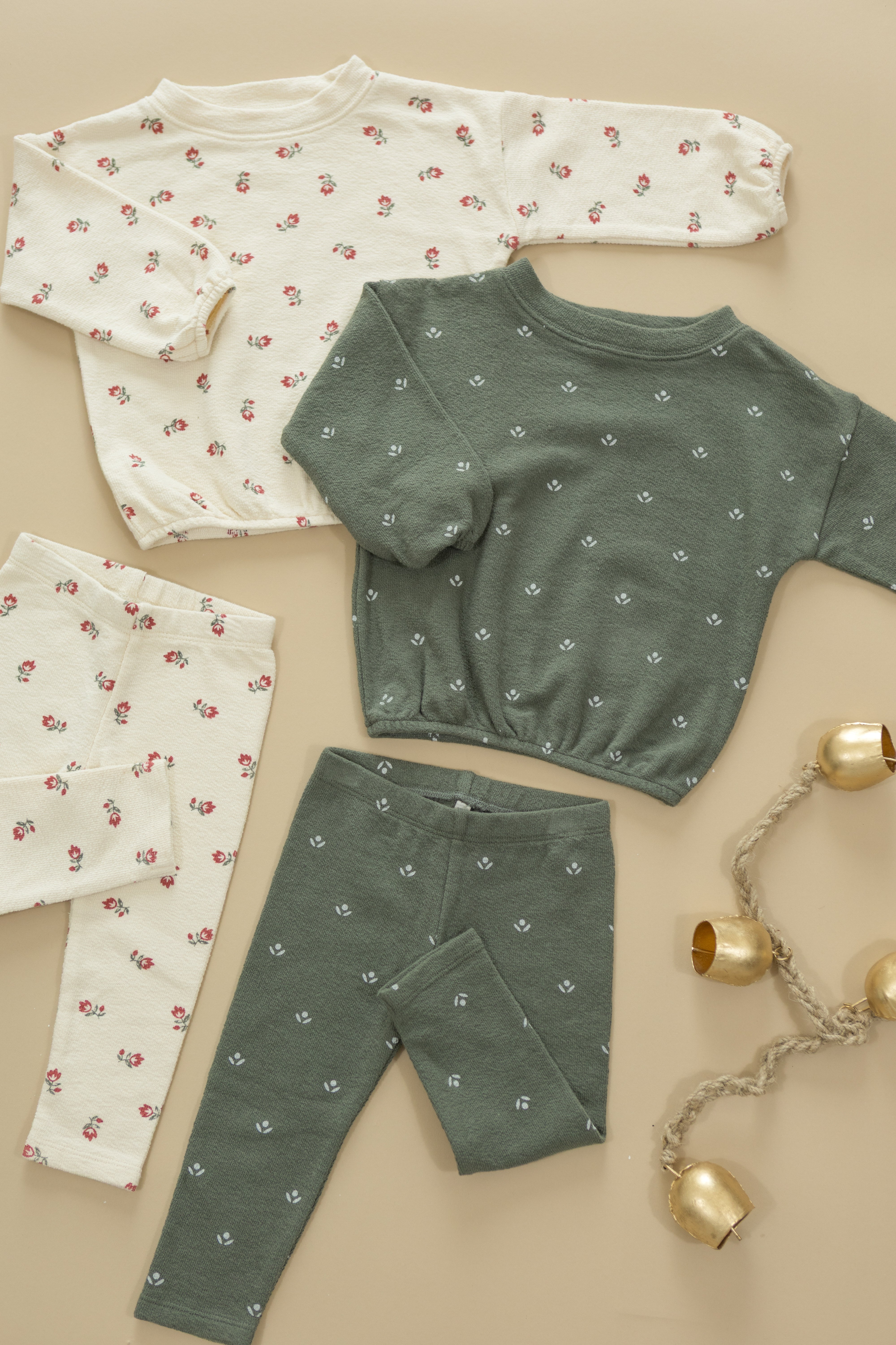 Spongey Knit Set || Ruby Ditsy