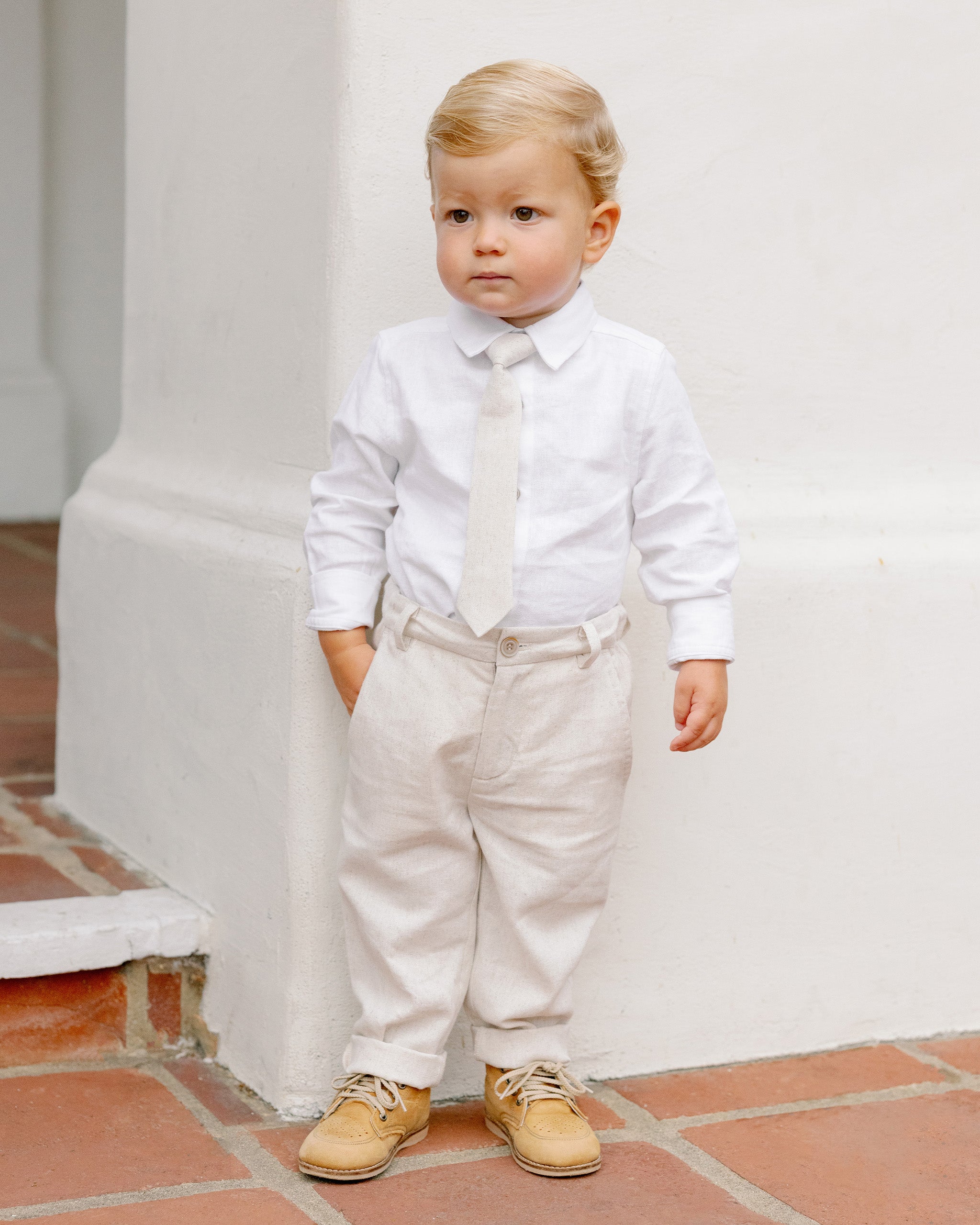 Skinny Tie || Linen - Rylee + Cru | Kids Clothes | Trendy Baby Clothes | Modern Infant Outfits |