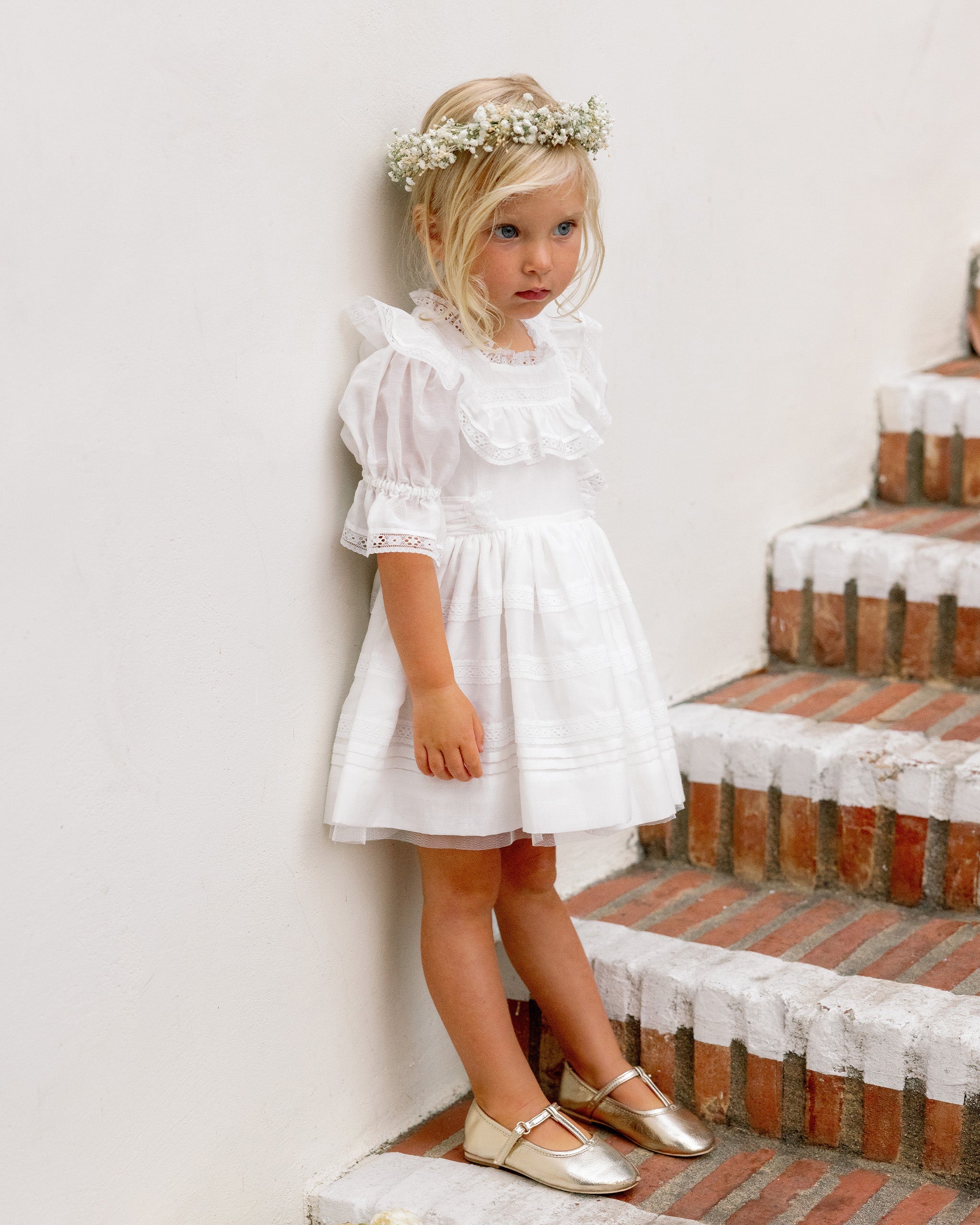 Kit Dress | White - Rylee + Cru | Kids Clothes | Trendy Baby Clothes | Modern Infant Outfits |