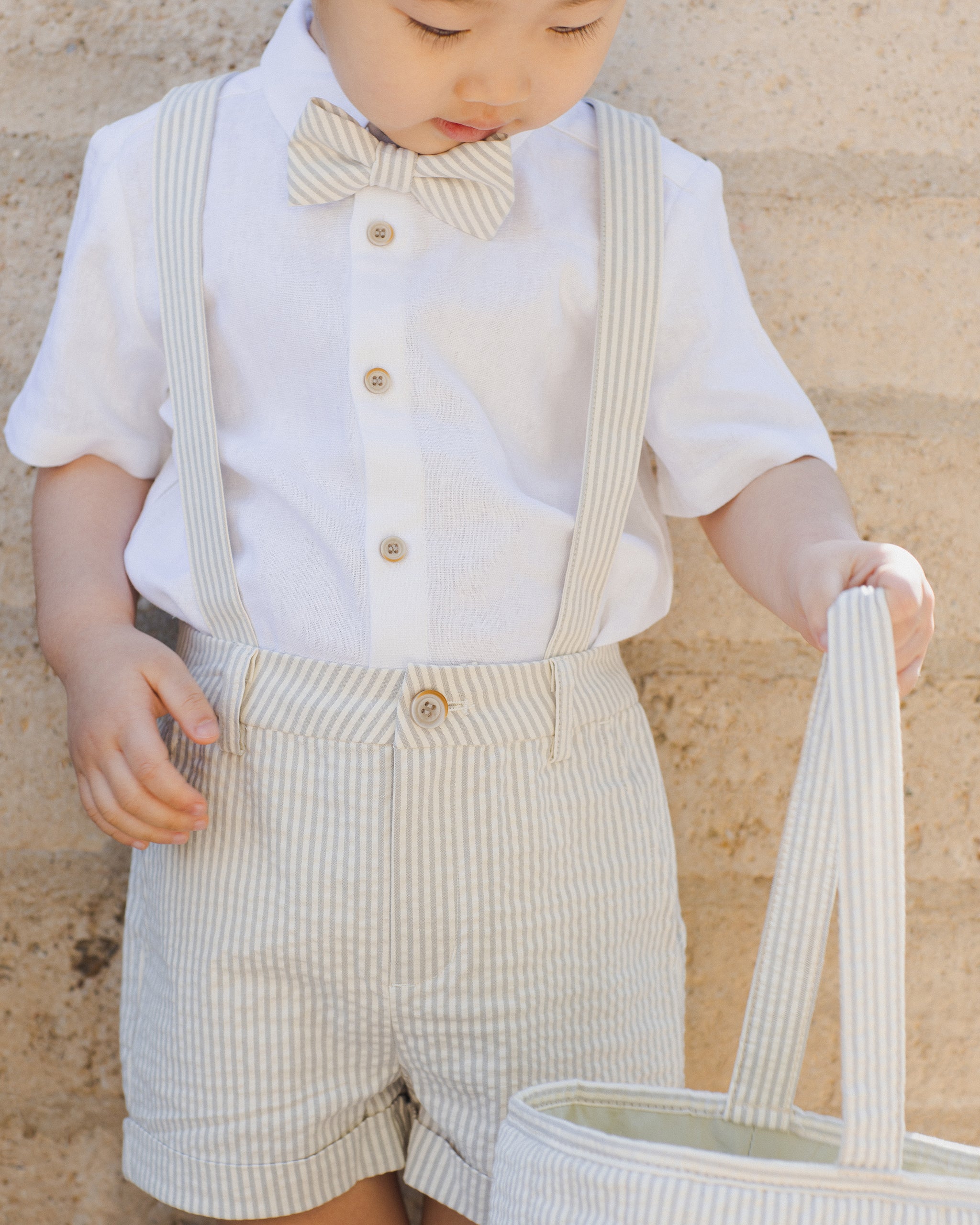 Bow Tie || Sage Stripe