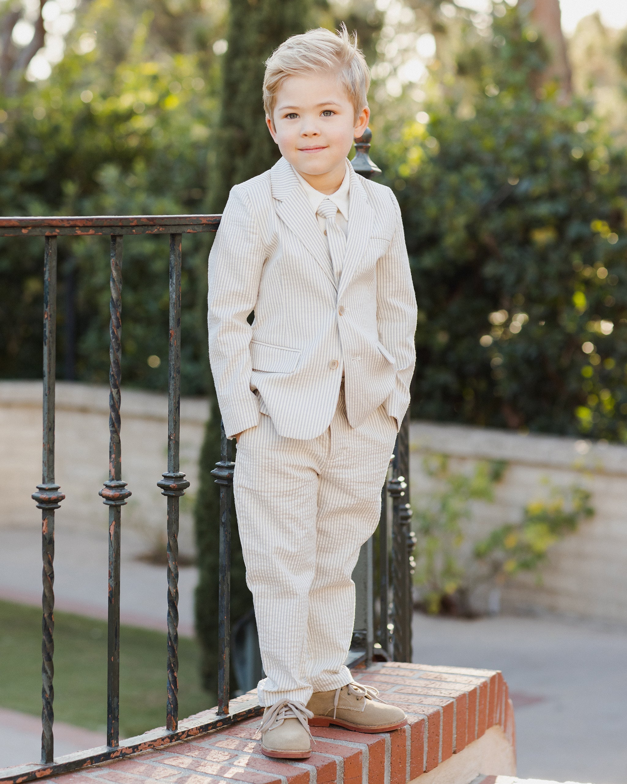 Skinny Tie || Sage Stripe