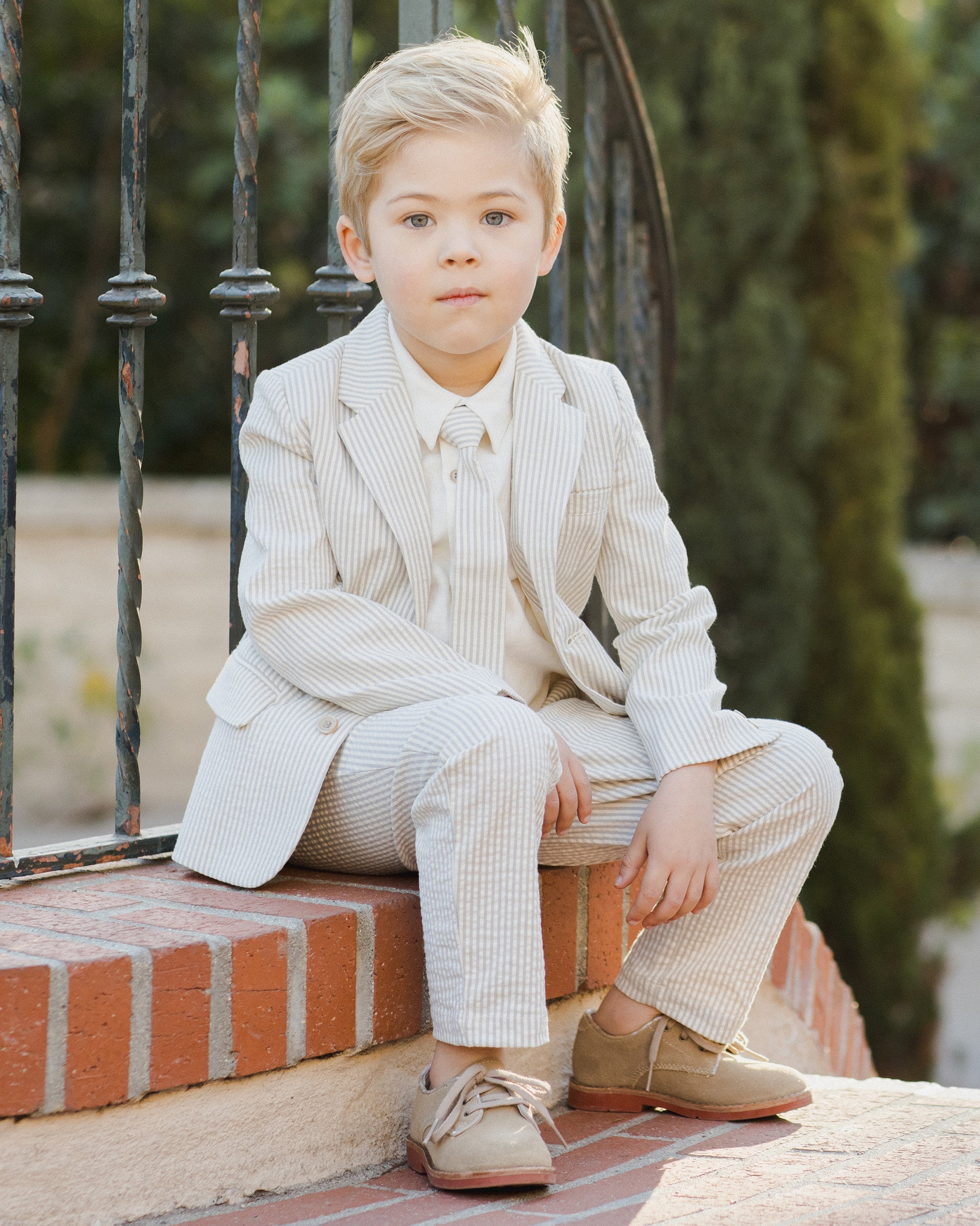 Skinny Tie || Sage Stripe