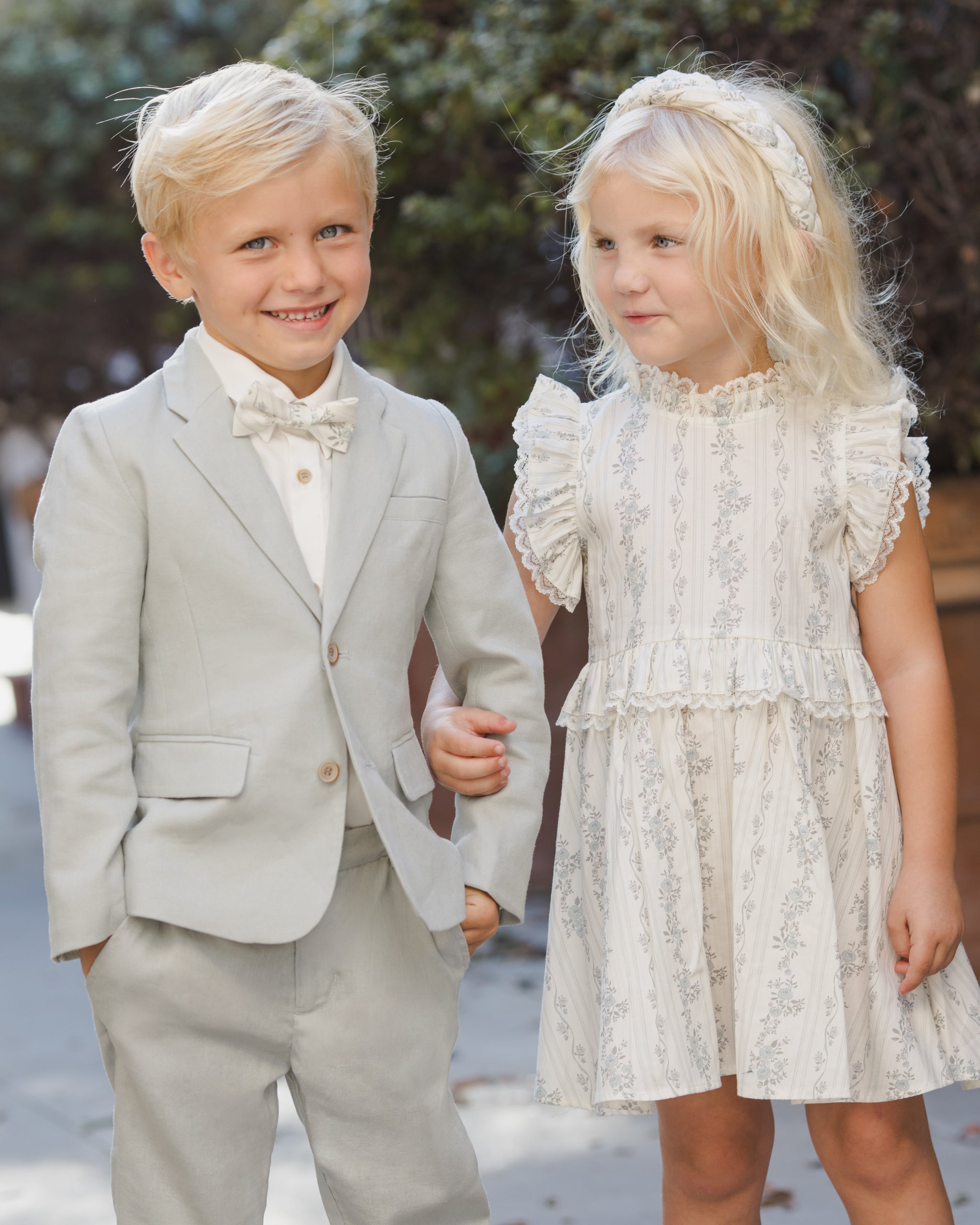 Braided Headband French Floral Stripe