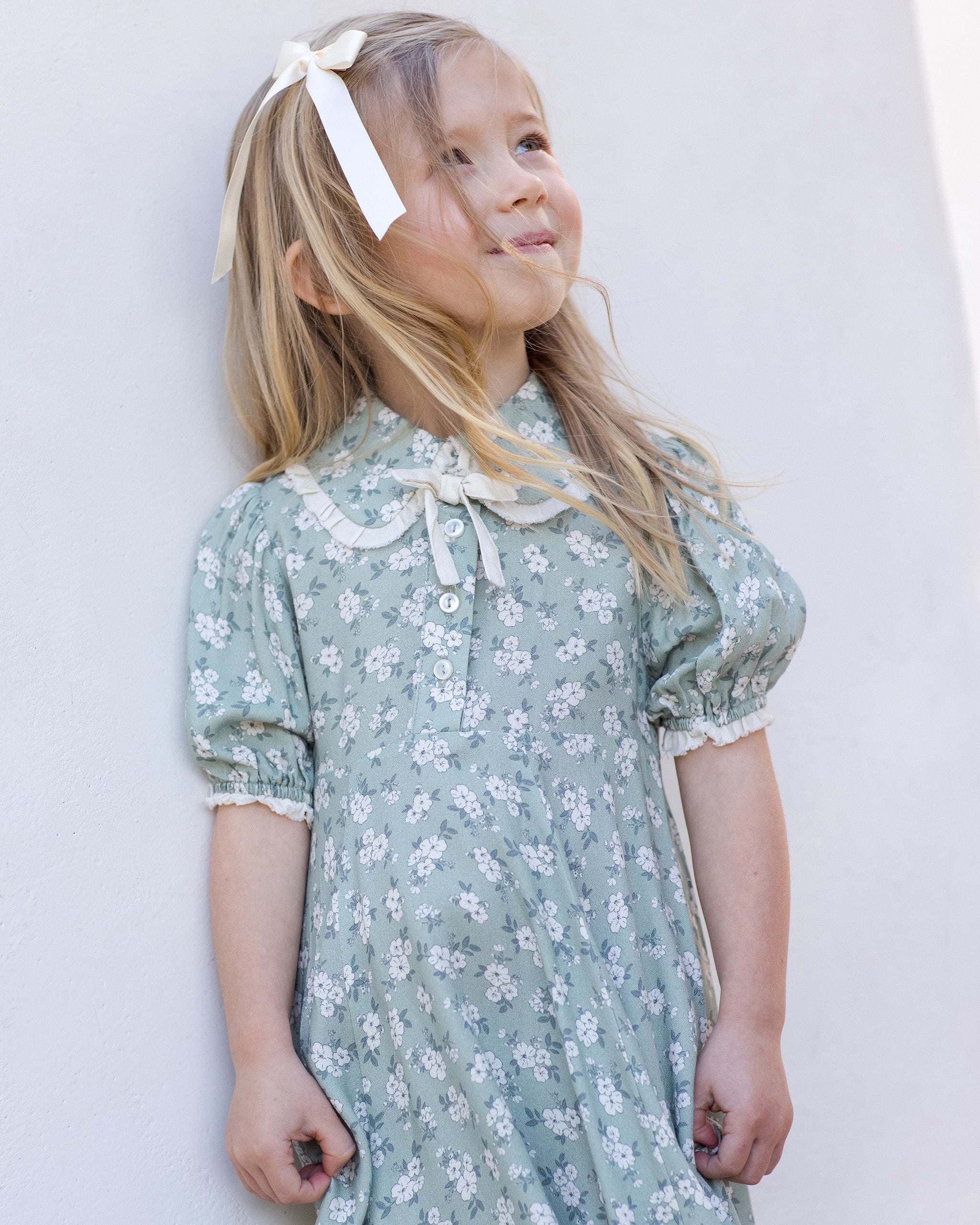 Satin Ribbon Bows Lemon, Natural, Lavender - Rylee + Cru | Kids Clothes | Trendy Baby Clothes | Modern Infant Outfits |