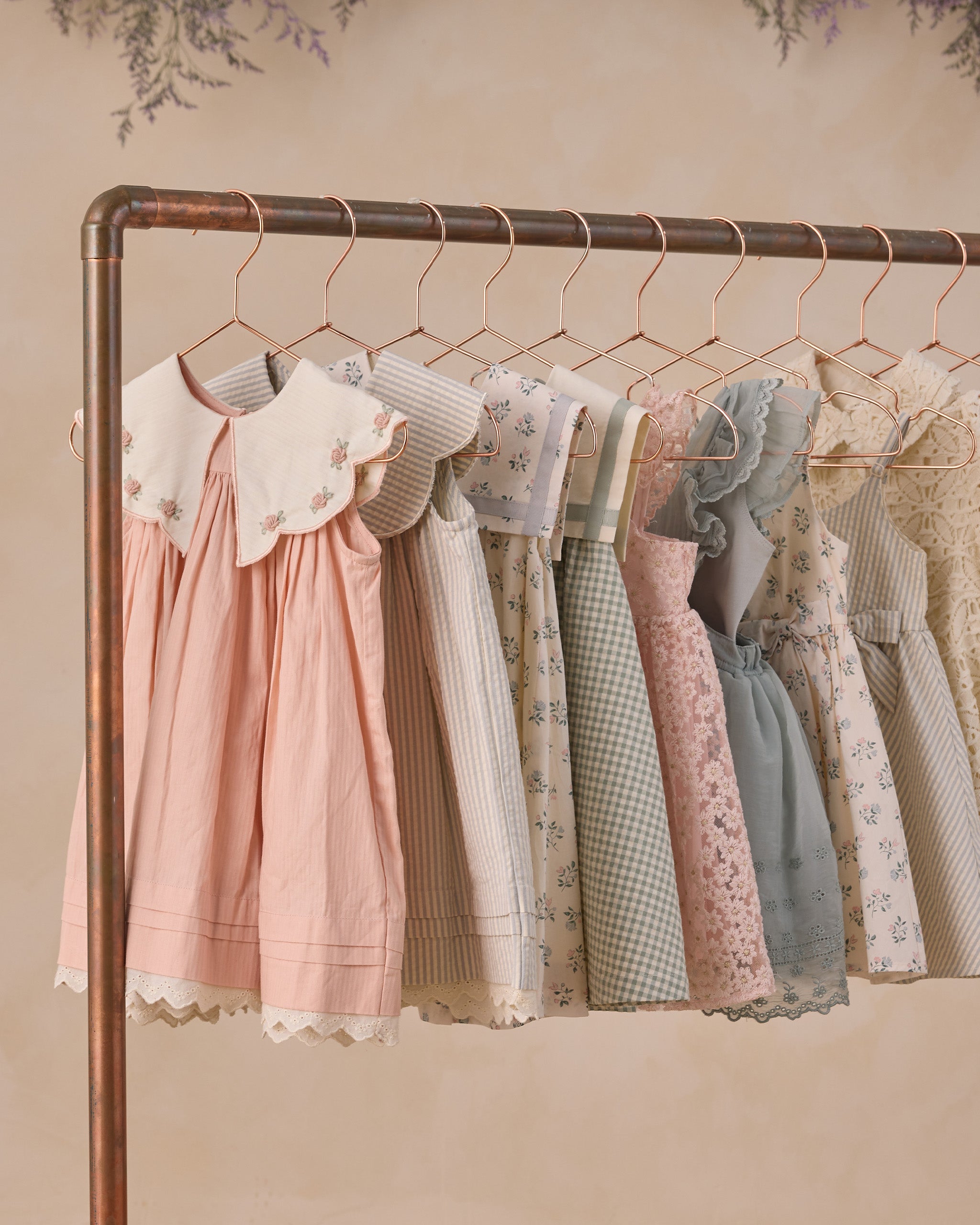 Daisy Dress Eucalyptus Check - Rylee + Cru | Kids Clothes | Trendy Baby Clothes | Modern Infant Outfits |