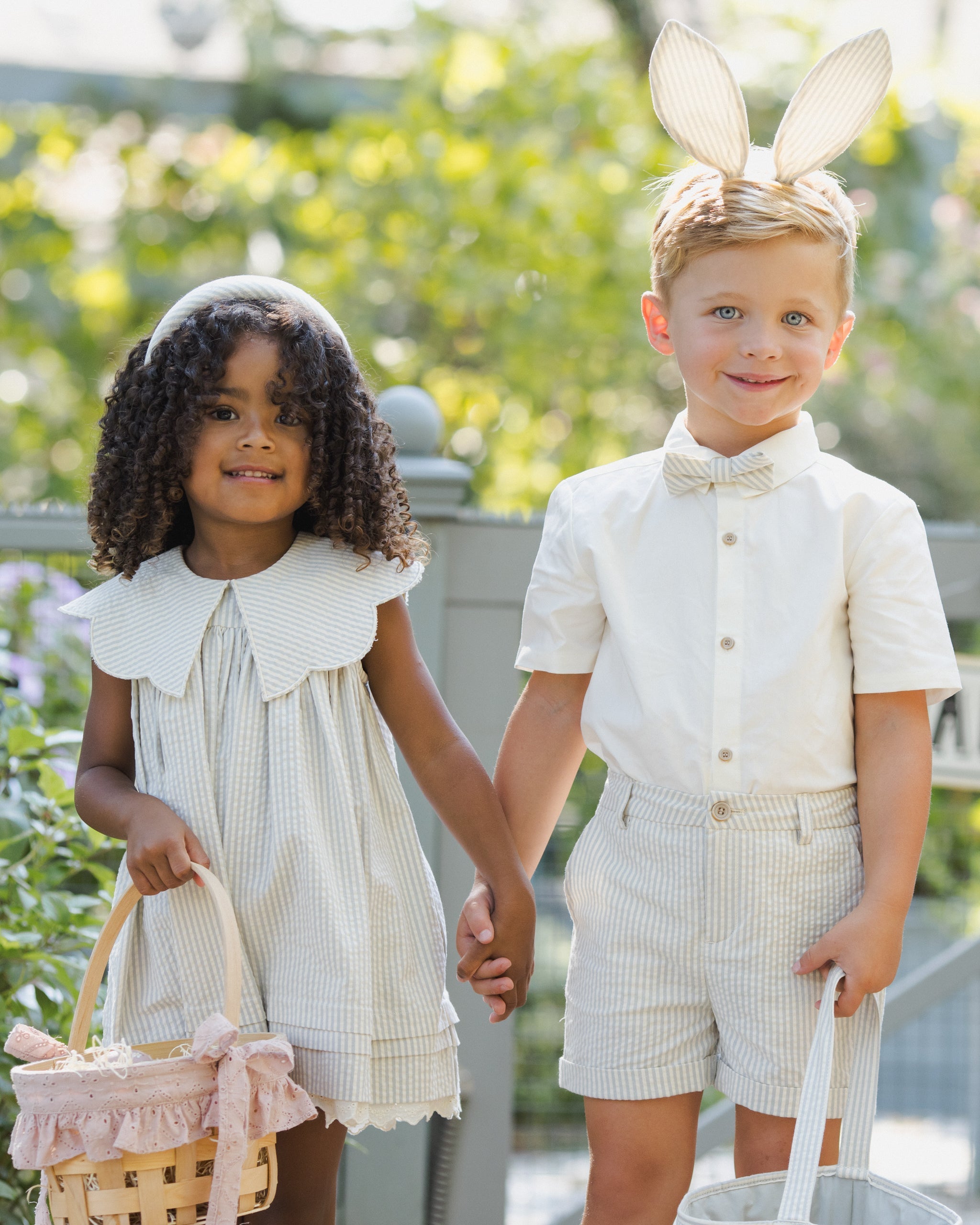 Padded Headband Sky Stripe Seersucker - Rylee + Cru | Kids Clothes | Trendy Baby Clothes | Modern Infant Outfits |