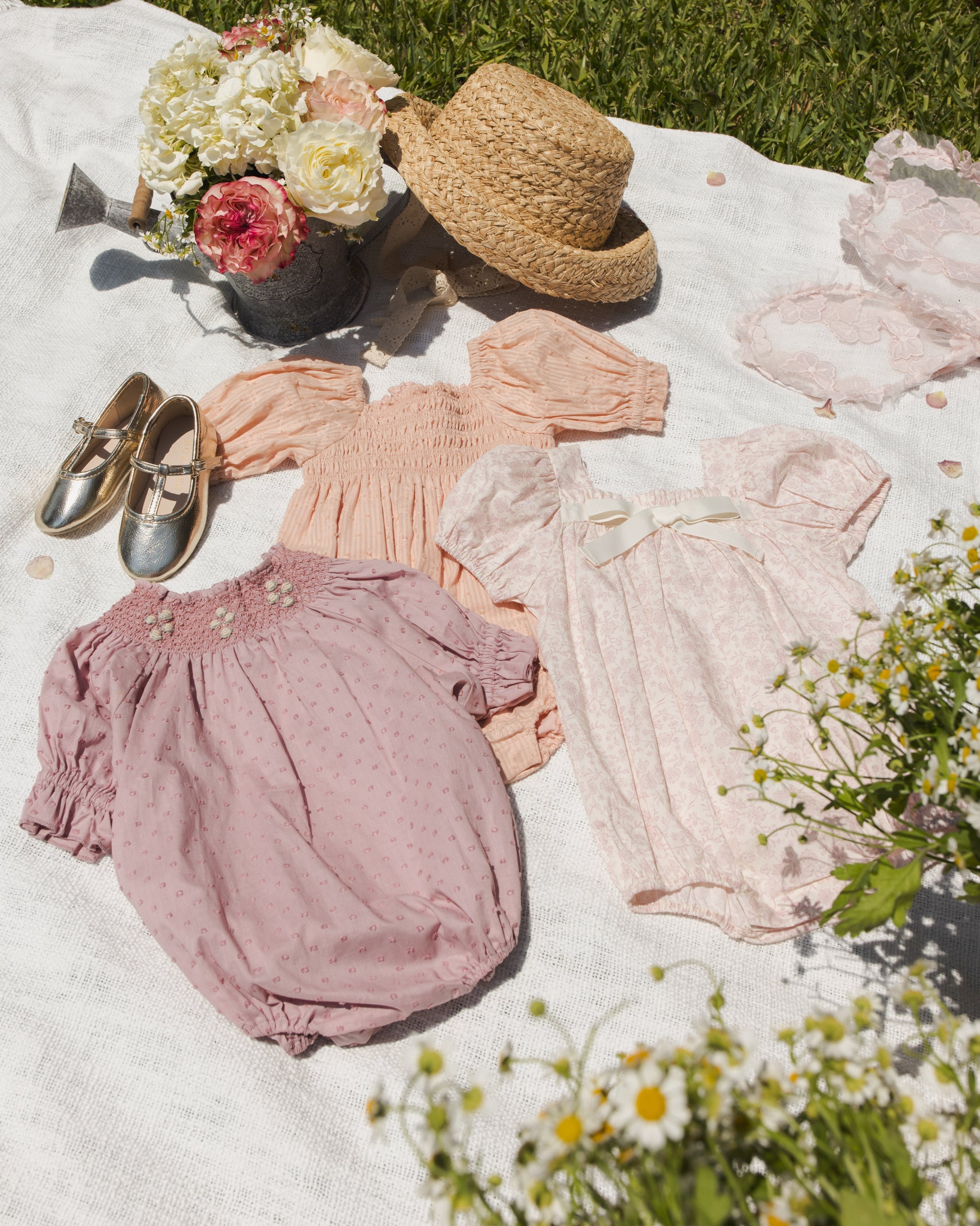 Lyla Romper Lavender Floral - Rylee + Cru | Kids Clothes | Trendy Baby Clothes | Modern Infant Outfits |