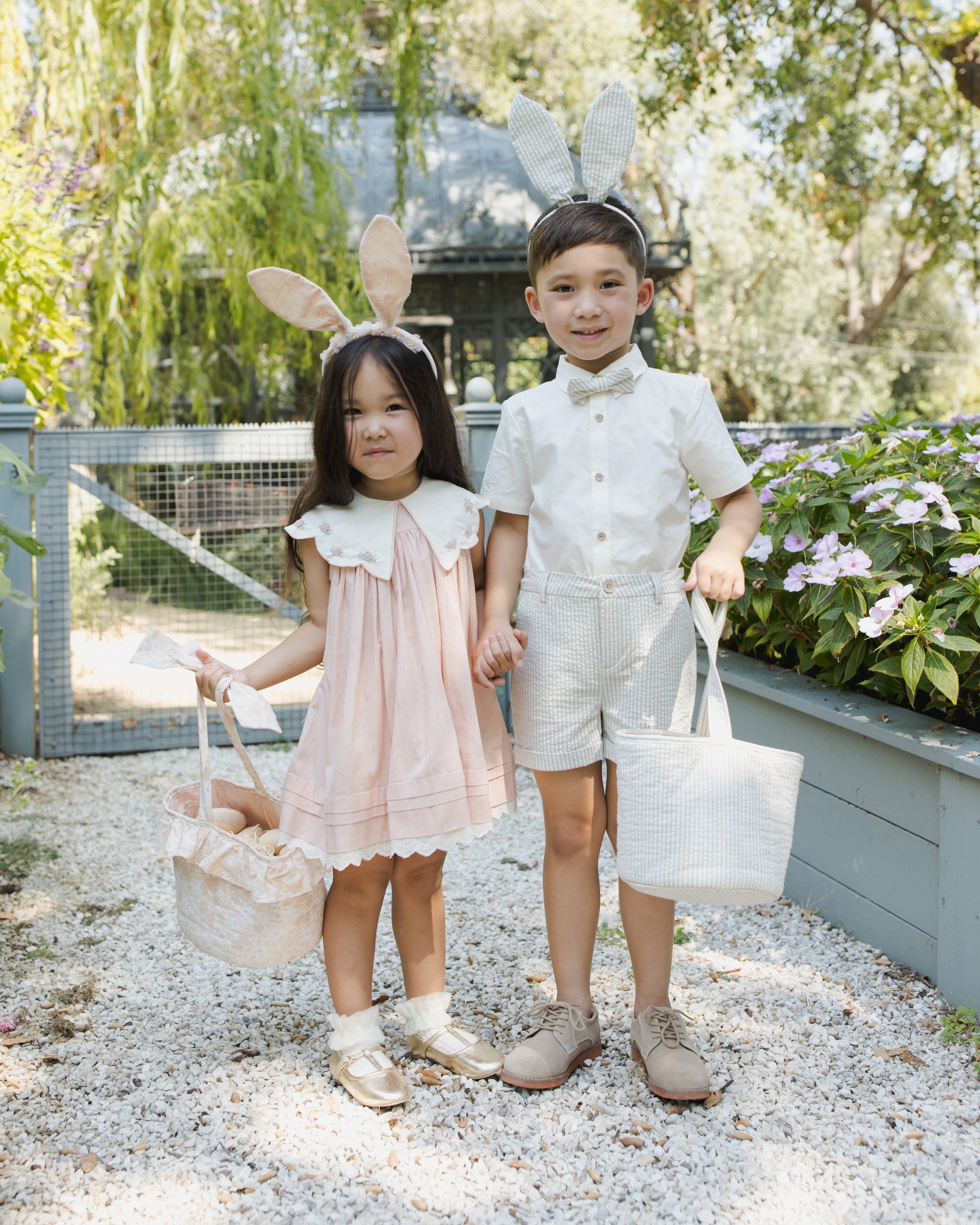 Bunny Headband Sky Stripe Seersucker - Rylee + Cru | Kids Clothes | Trendy Baby Clothes | Modern Infant Outfits |