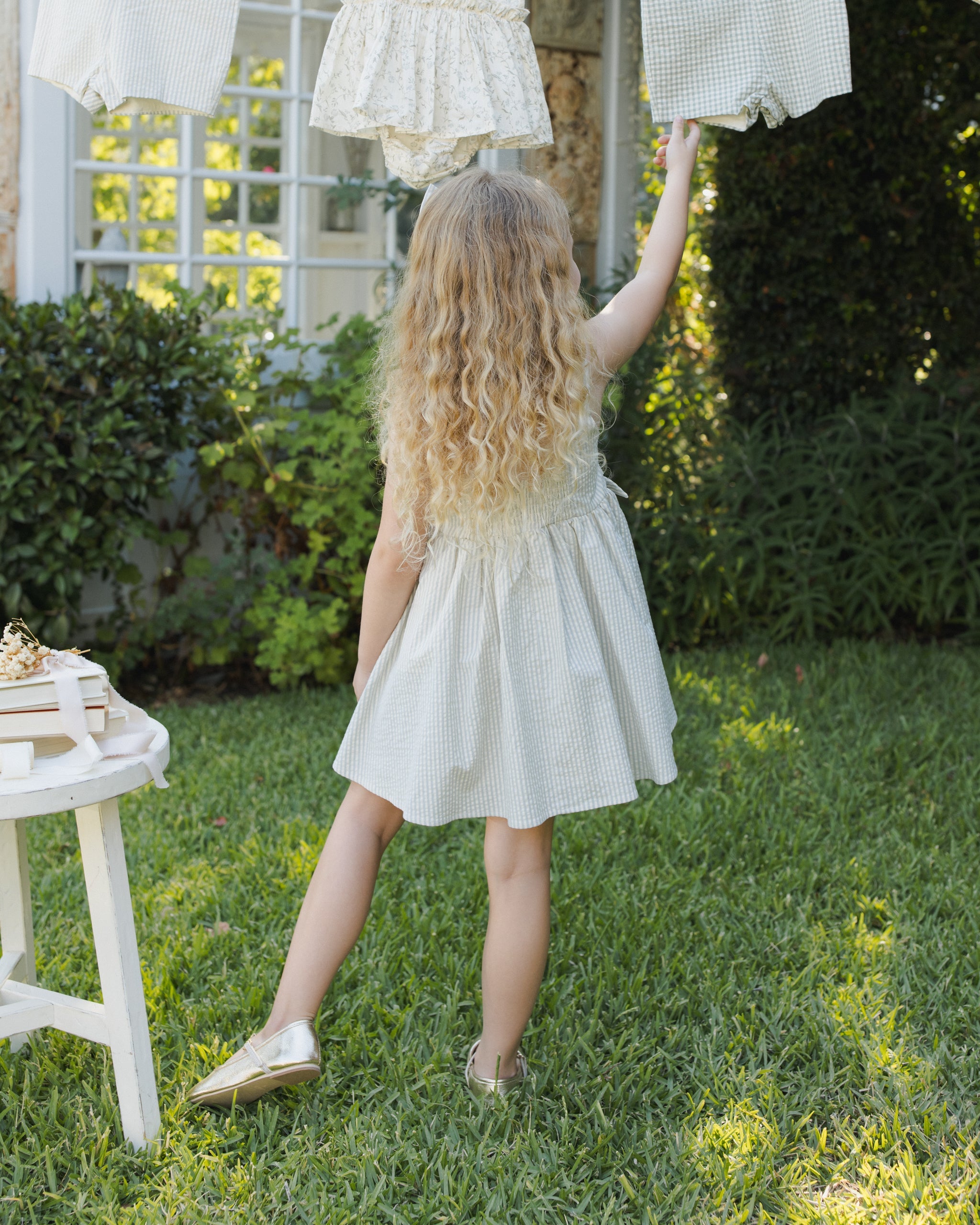 Betsy Dress Sky Stripe - Rylee + Cru | Kids Clothes | Trendy Baby Clothes | Modern Infant Outfits |