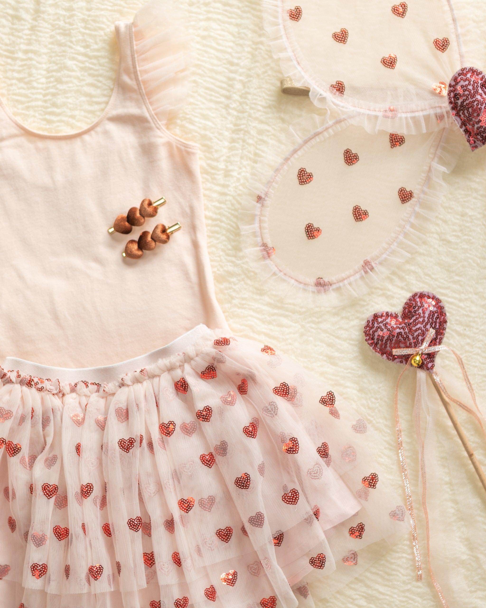 Aurora Tutu Set Red Hearts