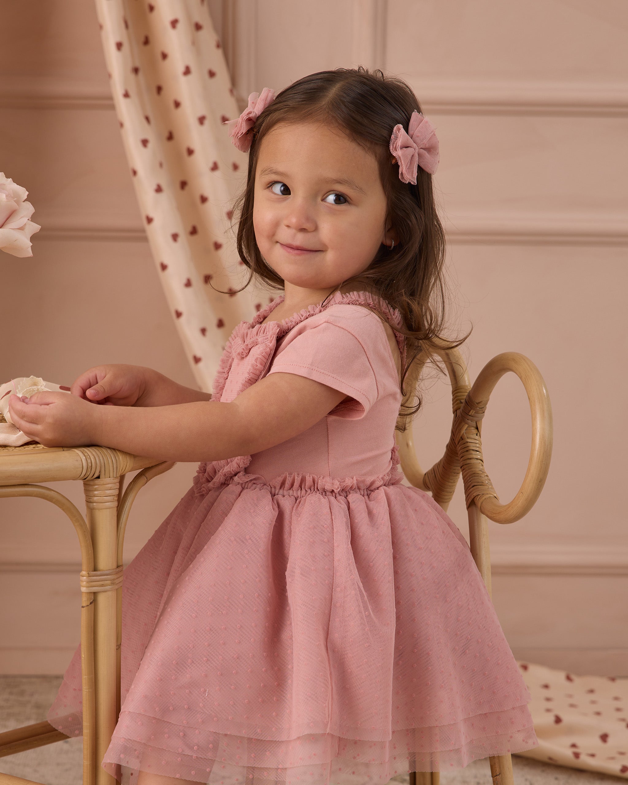 Flutter Tulle Clips Pink