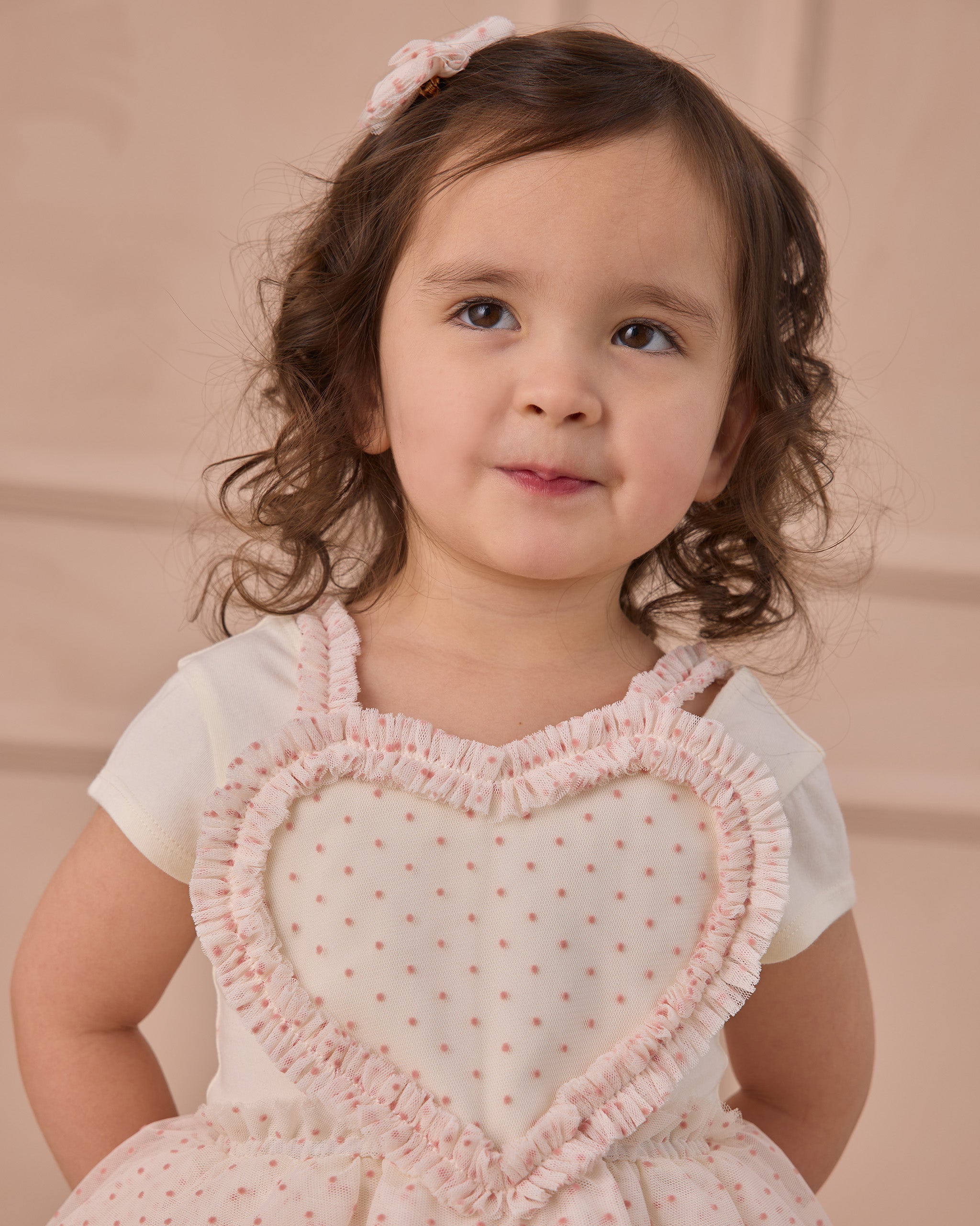 Flutter Tulle Clips Pink Dots