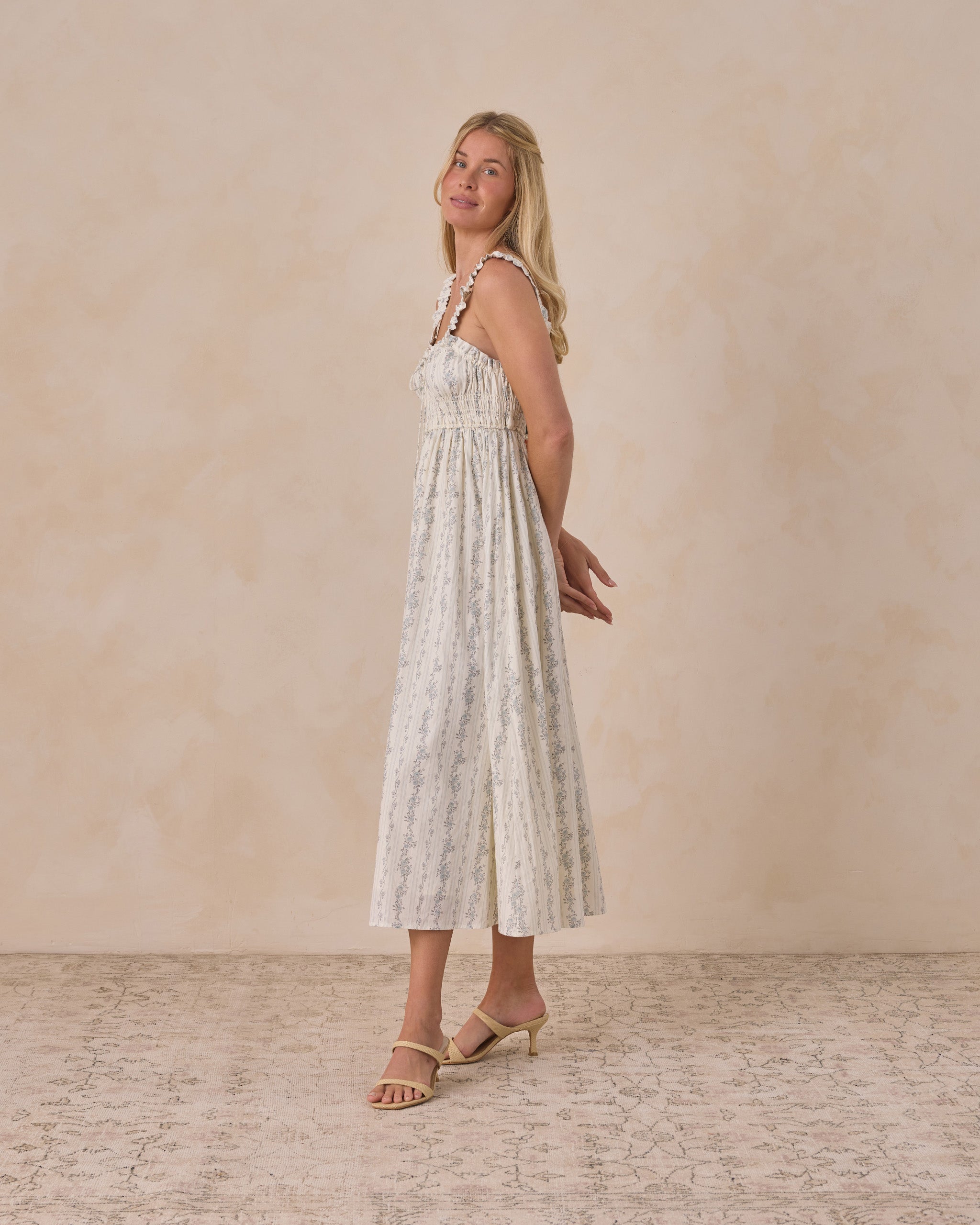 Women's Jane Dress French Floral Stripe