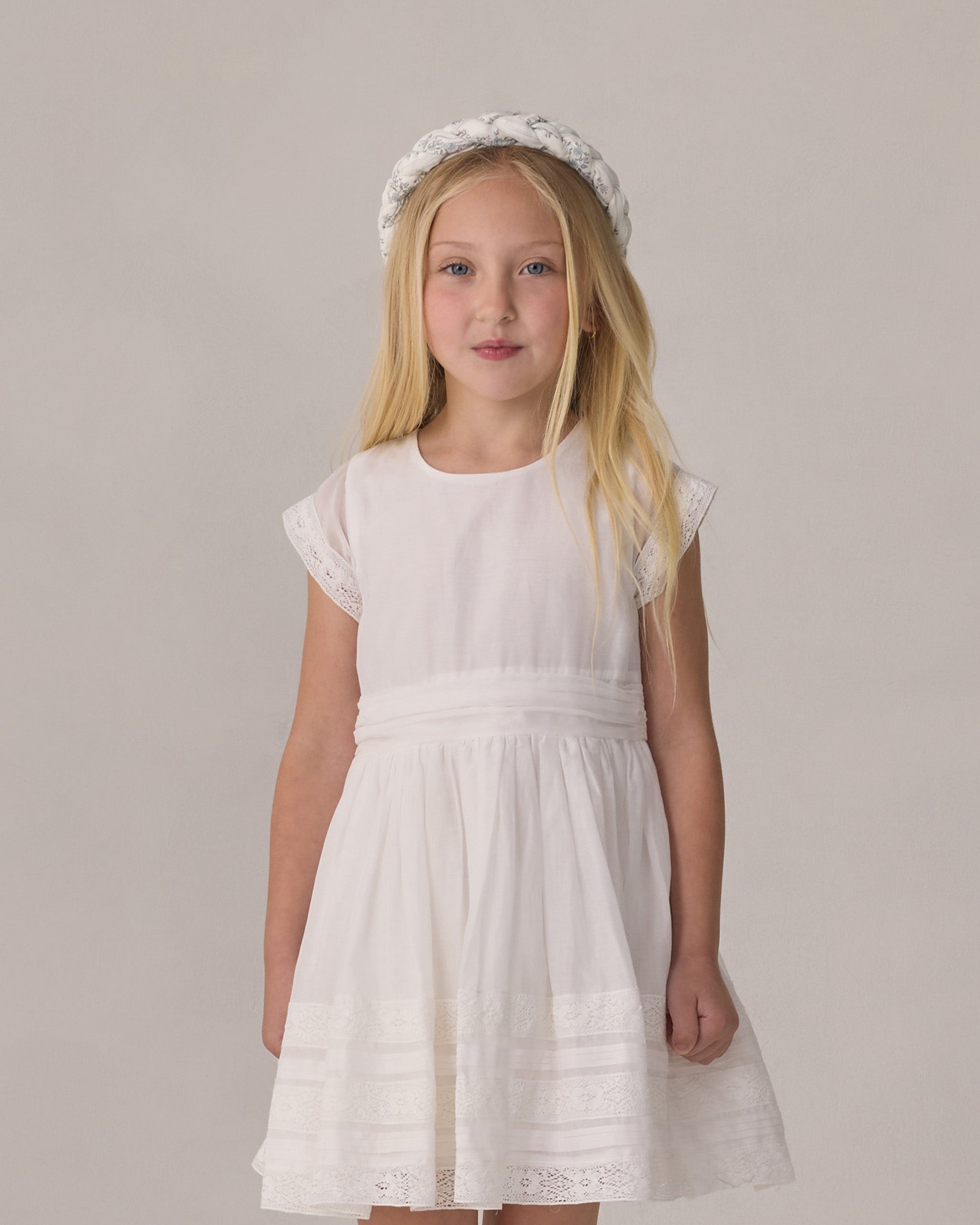 Braided Headband French Floral Stripe