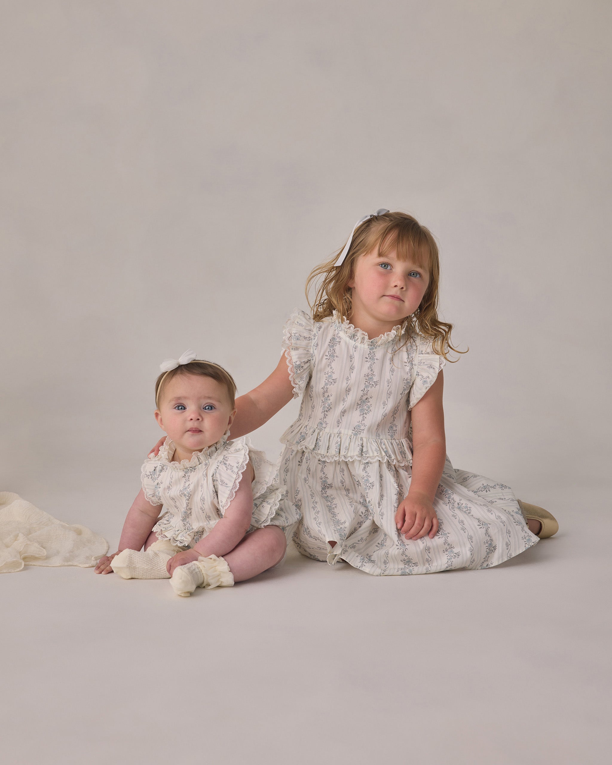 Alice Romper French Floral Stripe