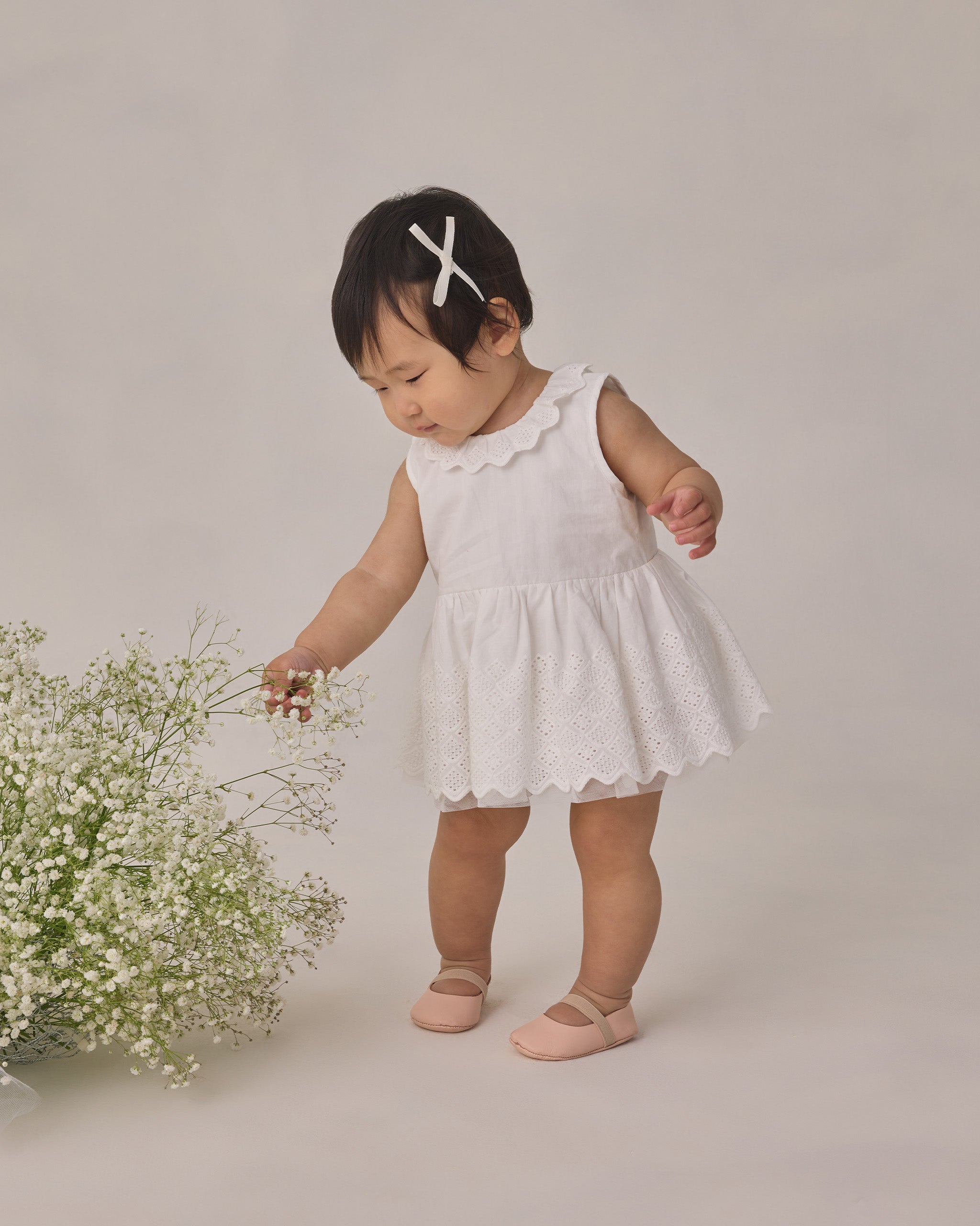 Mini Satin Ribbon Bows Pearl, Ivory